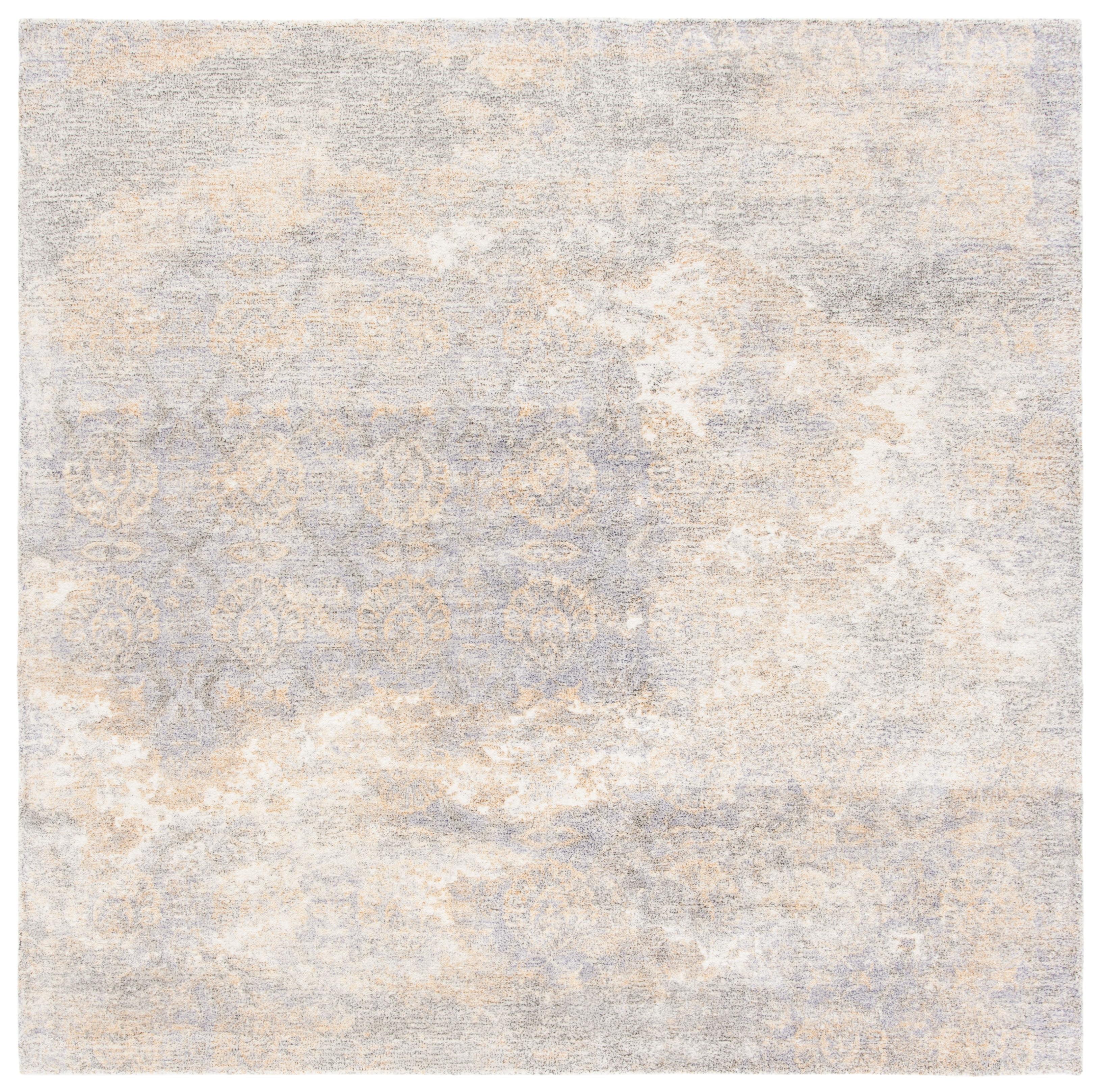 Restoration Vintage RVT111 Hand Tufted Indoor Area Rug - 6'x6' - Gold/Ivory - Safavieh