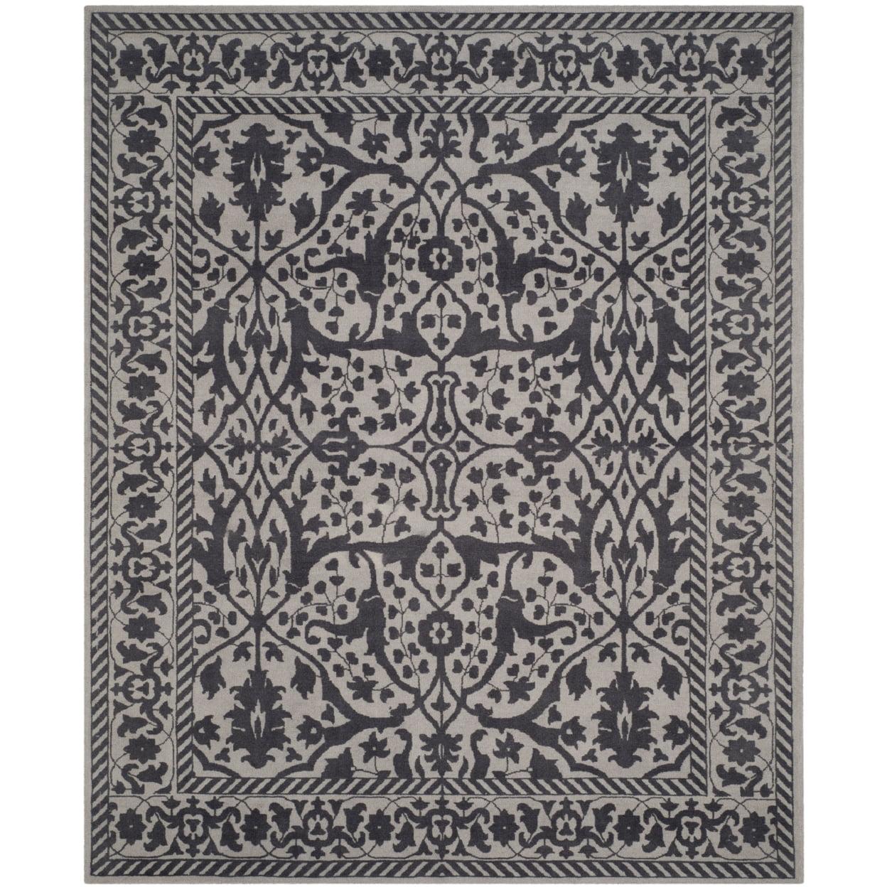 Restoration Vintage RVT102 Hand Tufted Indoor Area Rug - Silver/Grey - 4'x6' - Safavieh.