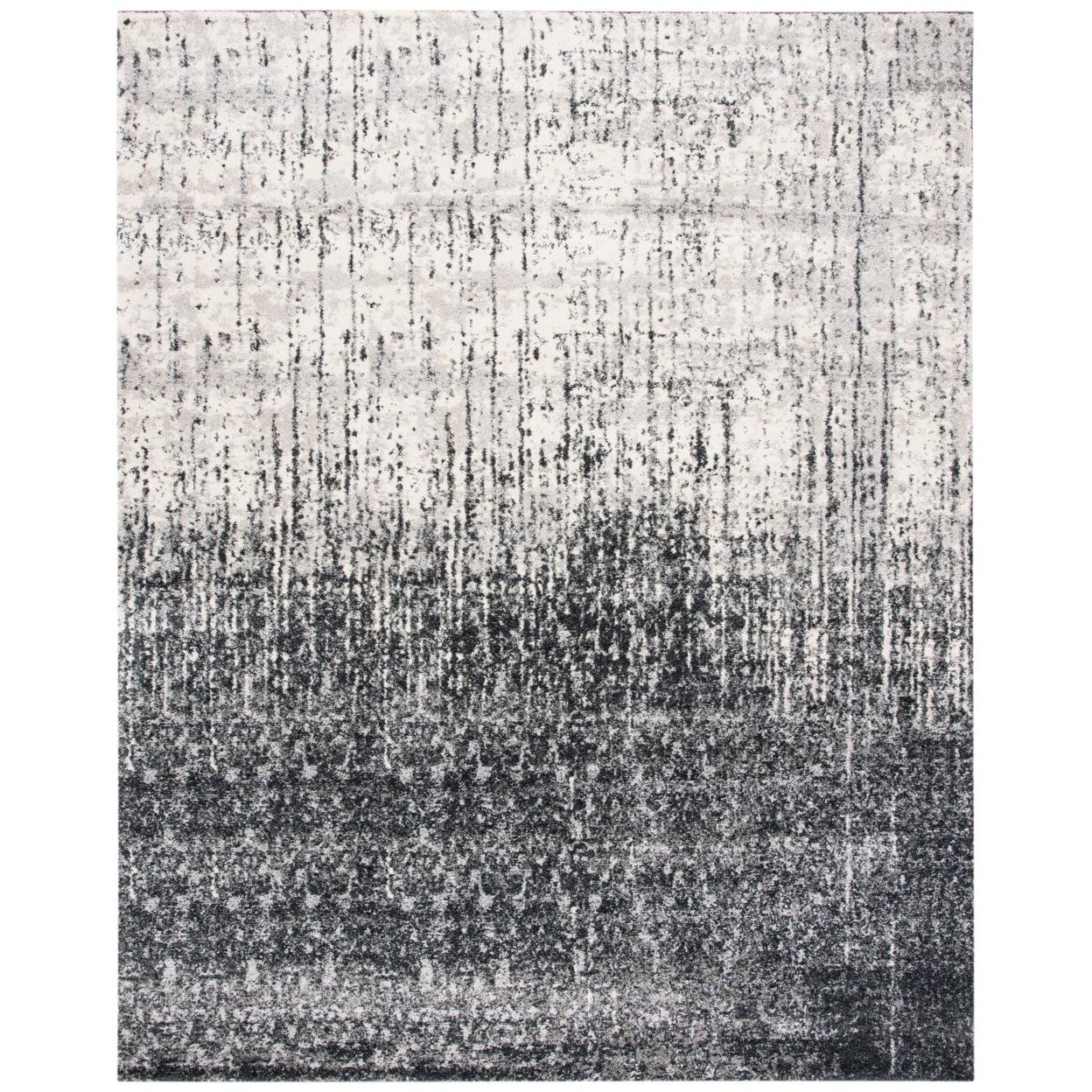 Retro RET2770 Power Loomed Indoor Runner Rug - Black/Light Grey - 2'3"x9' - Safavieh.