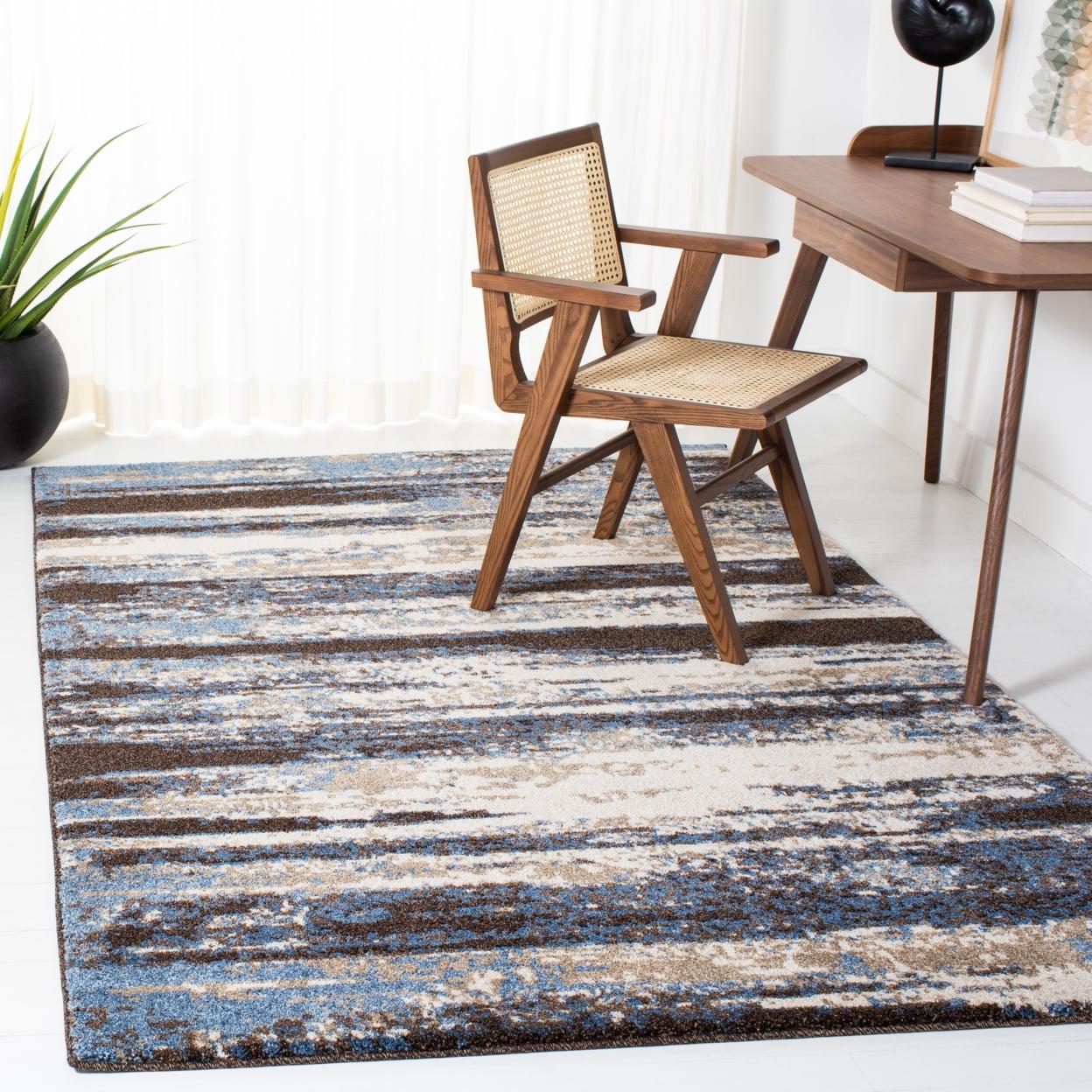 Retro RET2138 Power Loomed Indoor Accent Rug - Cream/Blue - 3'x5' - Safavieh.