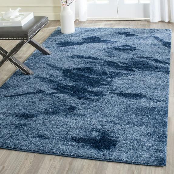 Retro RET2891 Power Loomed Indoor Area Rug - Light Blue/Blue - 6'x6' - Safavieh.