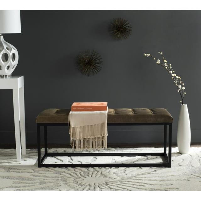 Reynolds Bench - Tan/Black - Safavieh