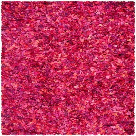 Rio Shag SG951 Hand Woven Indoor Accent Rug - Fuchsia/Multi - 3'x5' - Safavieh