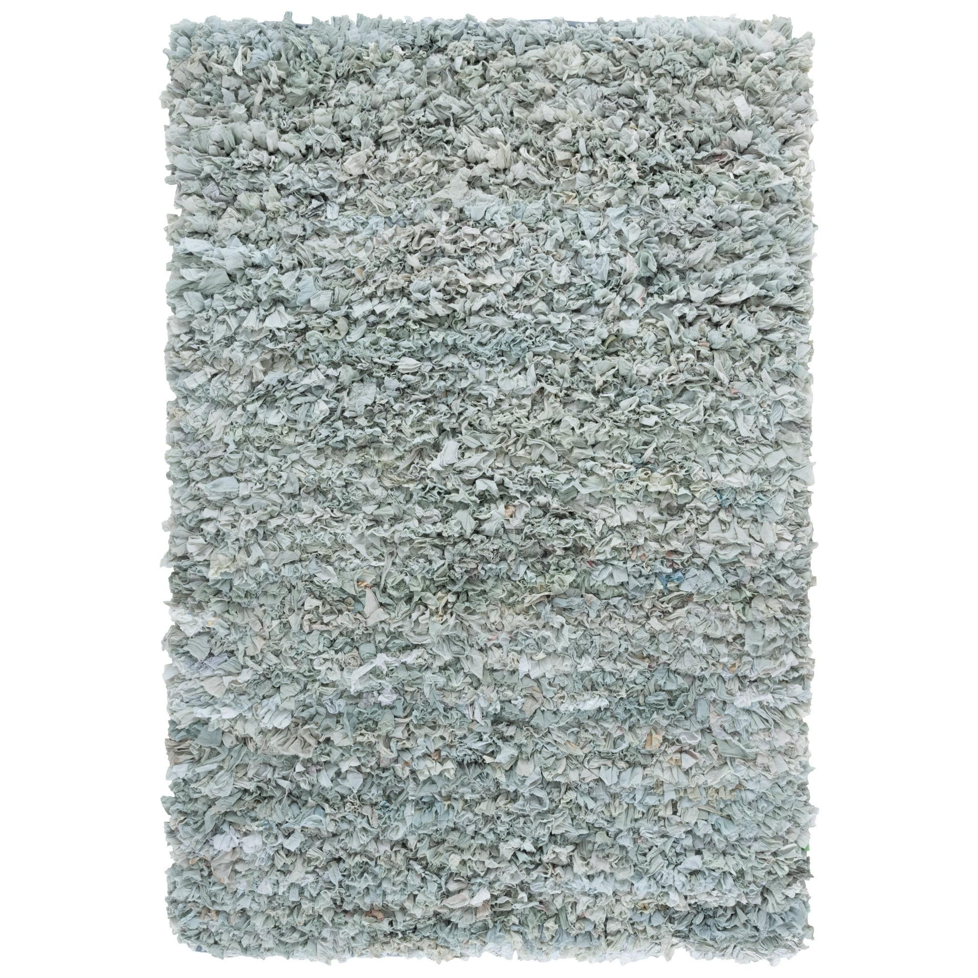Rio Shag SG951 Hand Loomed Indoor Area Rug - Light Green - 5'x8' - Safavieh