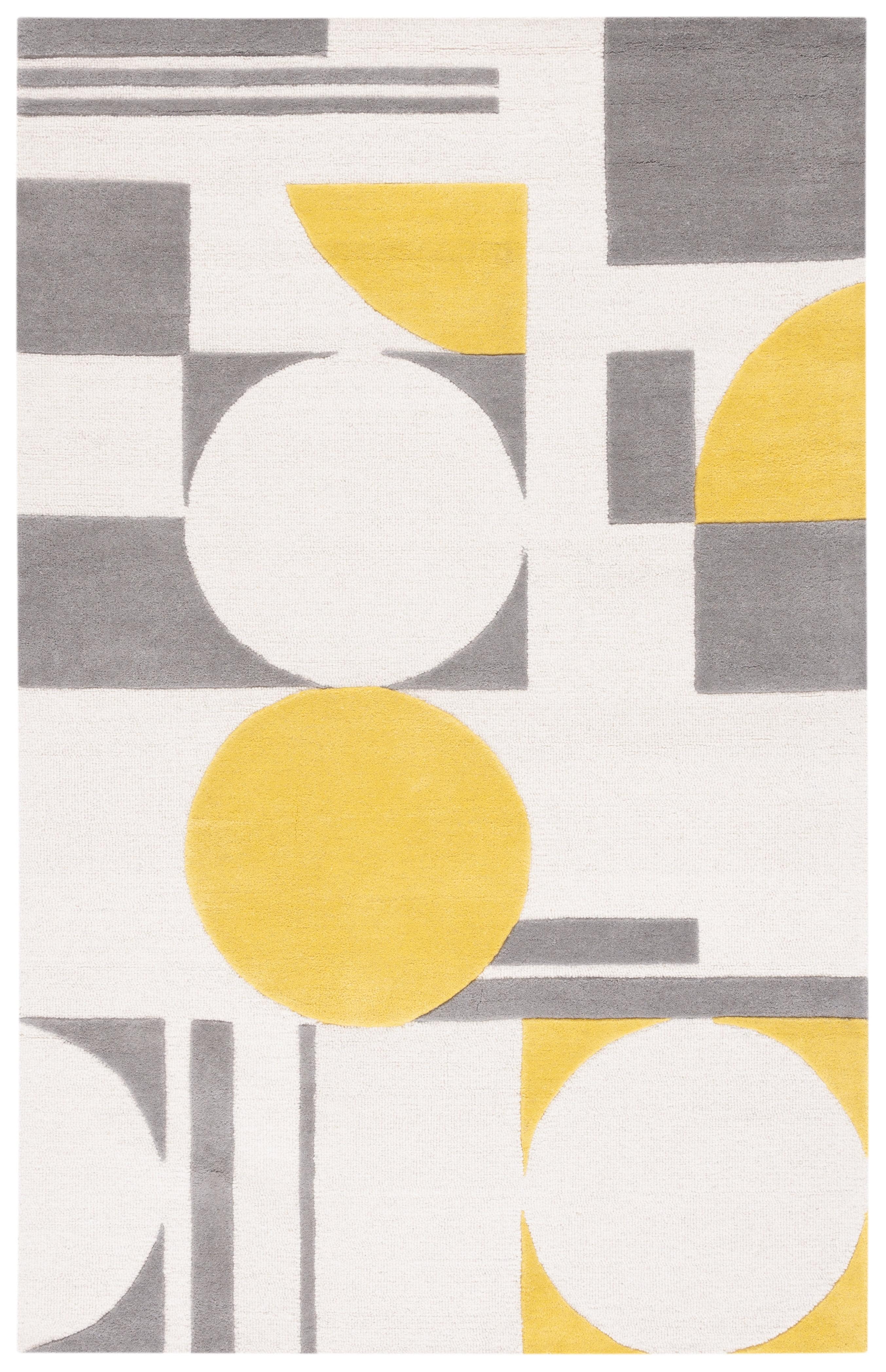 Rodeo Drive RD856 Hand Tufted Accent Rug - Grey/Gold - 2'x3' - Safavieh.