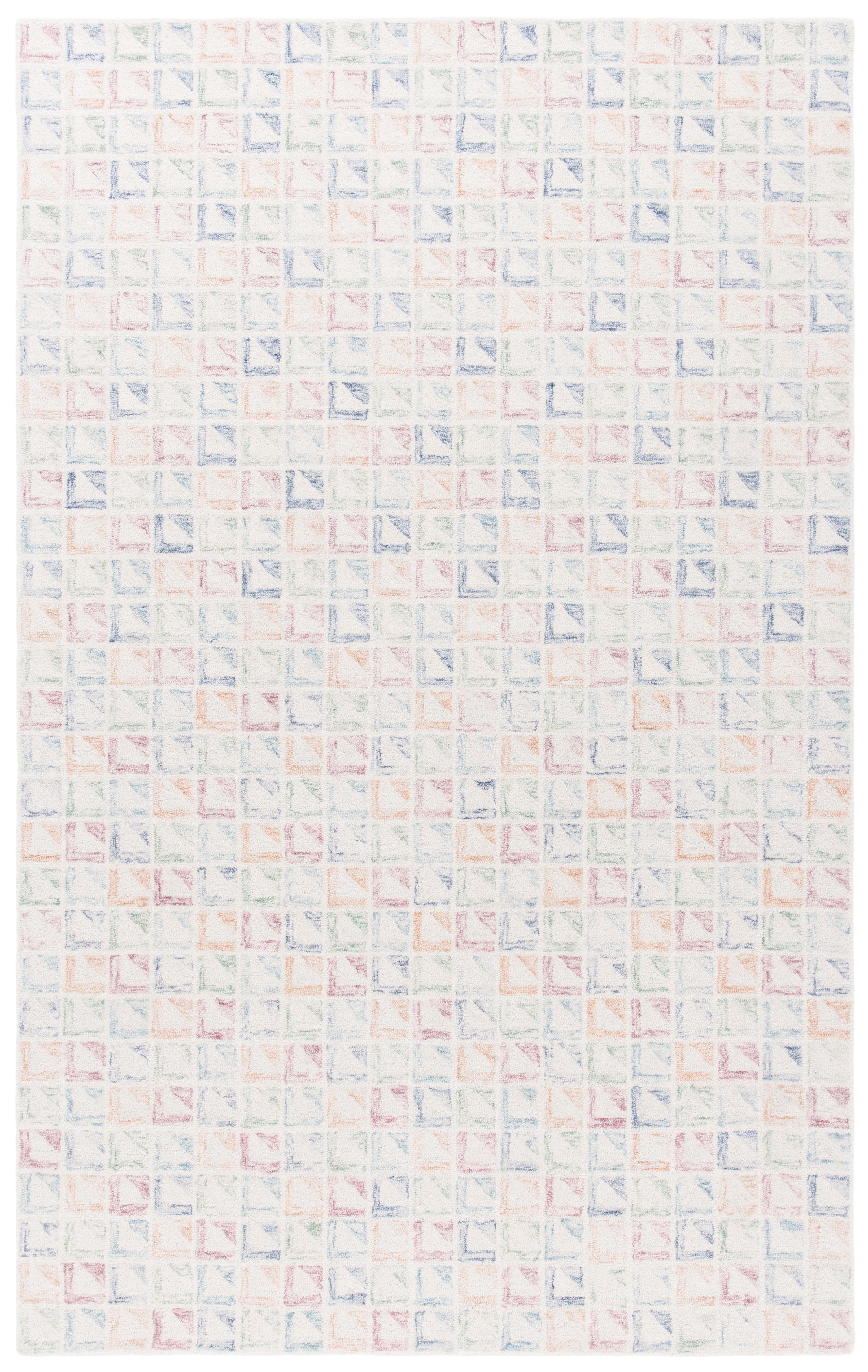 Rodeo Drive RD102 Hand Tufted Area Rug - Ivory/Blue - 5'x8' - Safavieh.