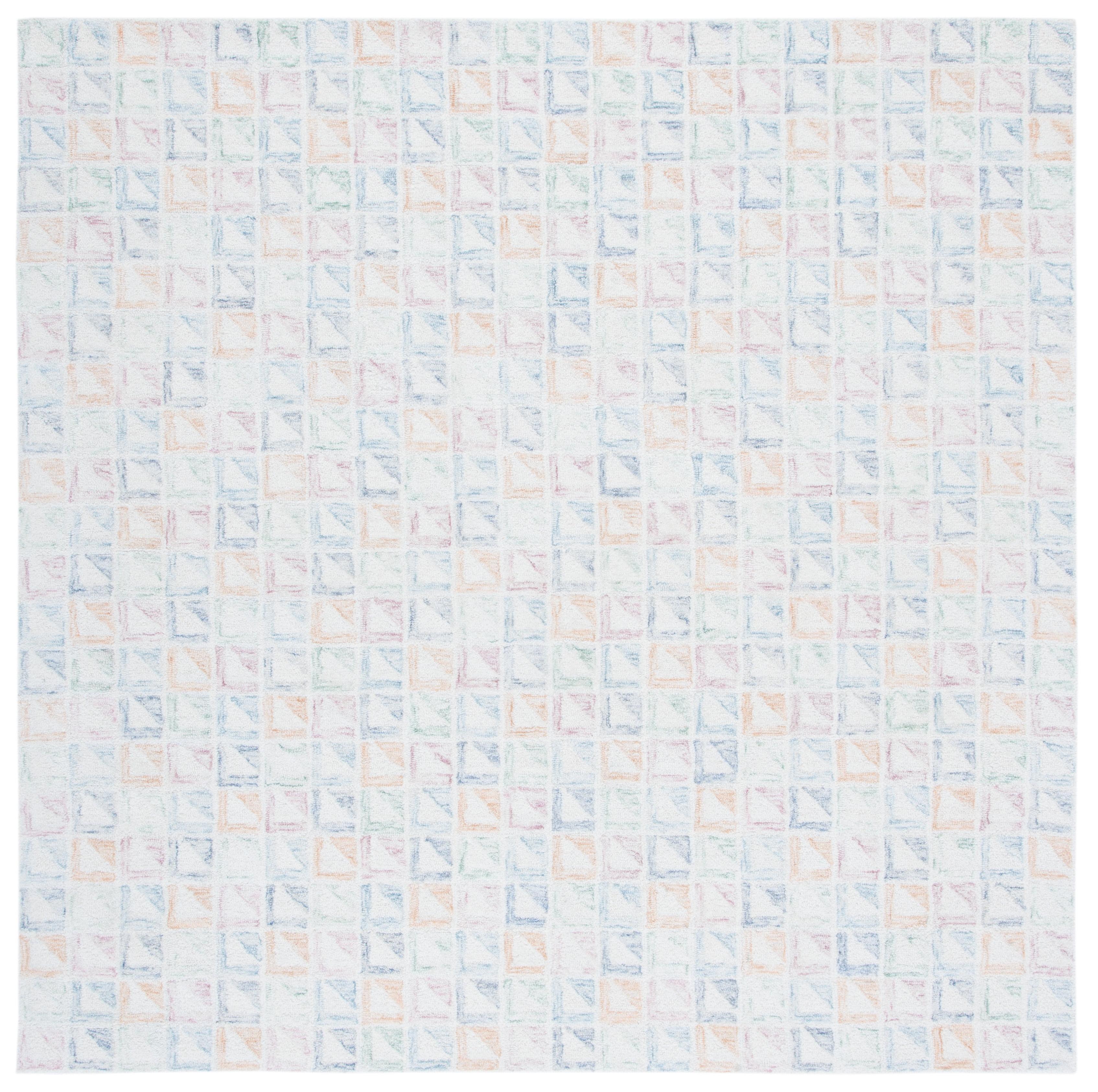Rodeo Drive RD102 Hand Tufted Area Rug - Ivory/Blue - 6'x6' - Safavieh.