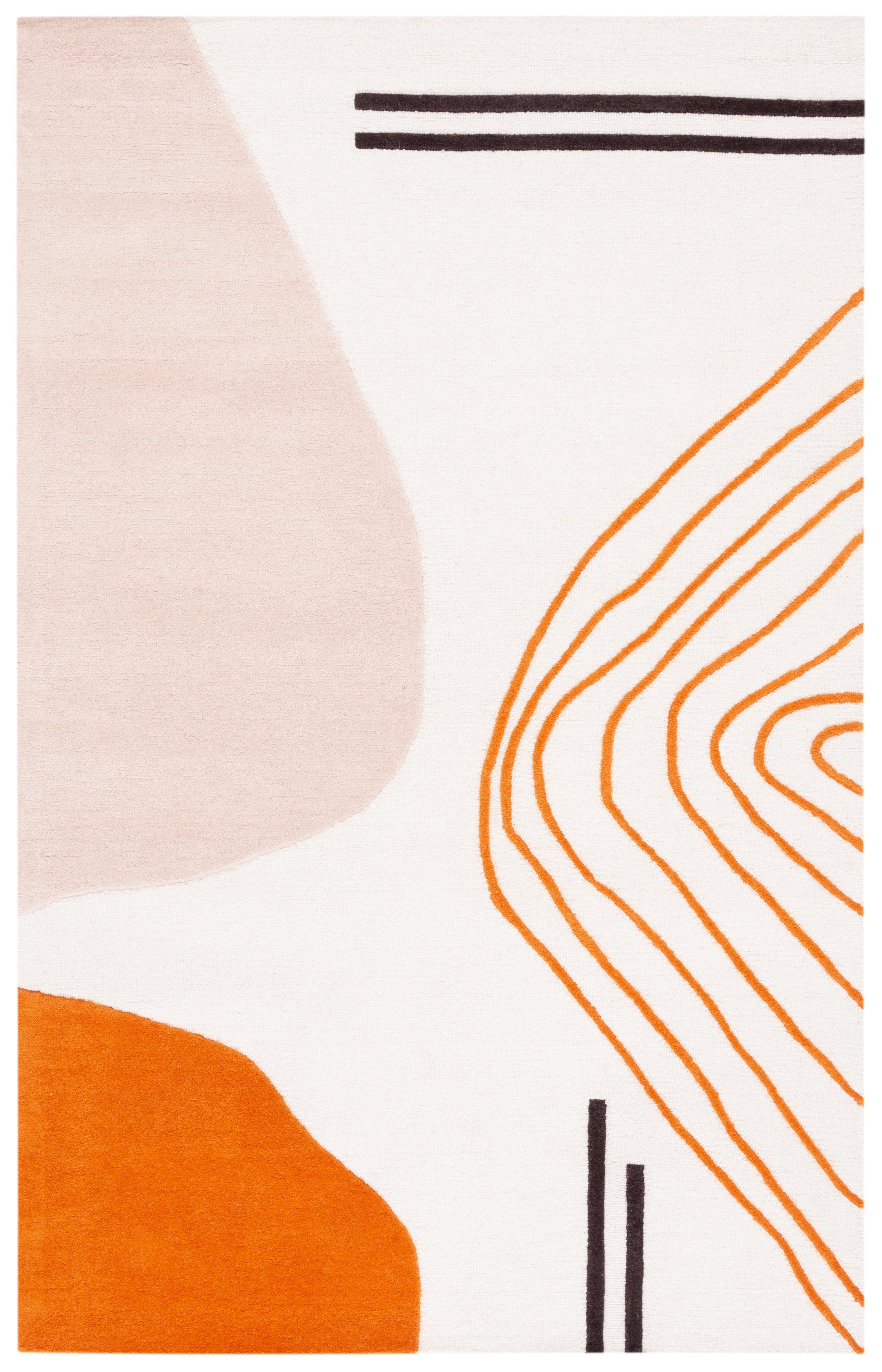 Rodeo Drive RD860 Hand Tufted Accent Rug - Ivory/Rust - 2'x3' - Safavieh.