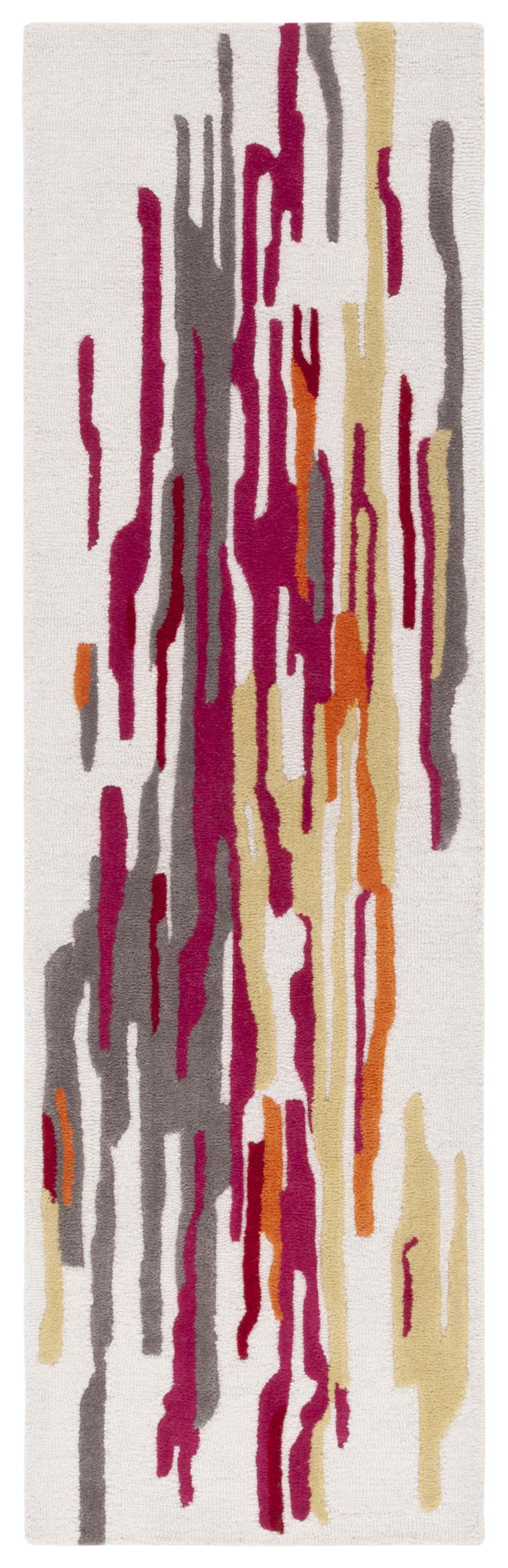 Rodeo Drive RD858 Hand Tufted Runner Rug - Ivory/Red - 2'3"x8' - Safavieh.