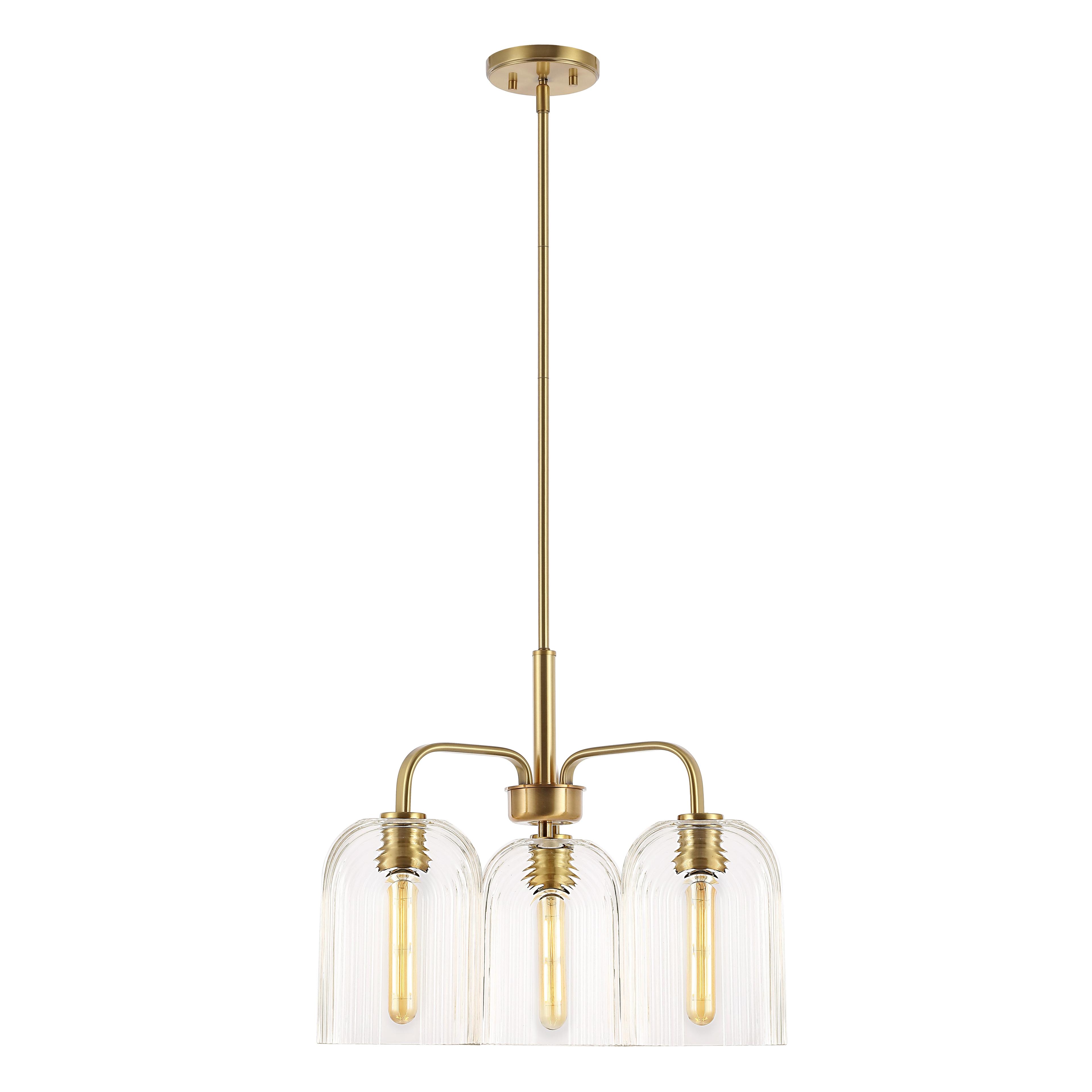 Romeyn 3 Light 21" Pendant - Gold/Clear - Safavieh.