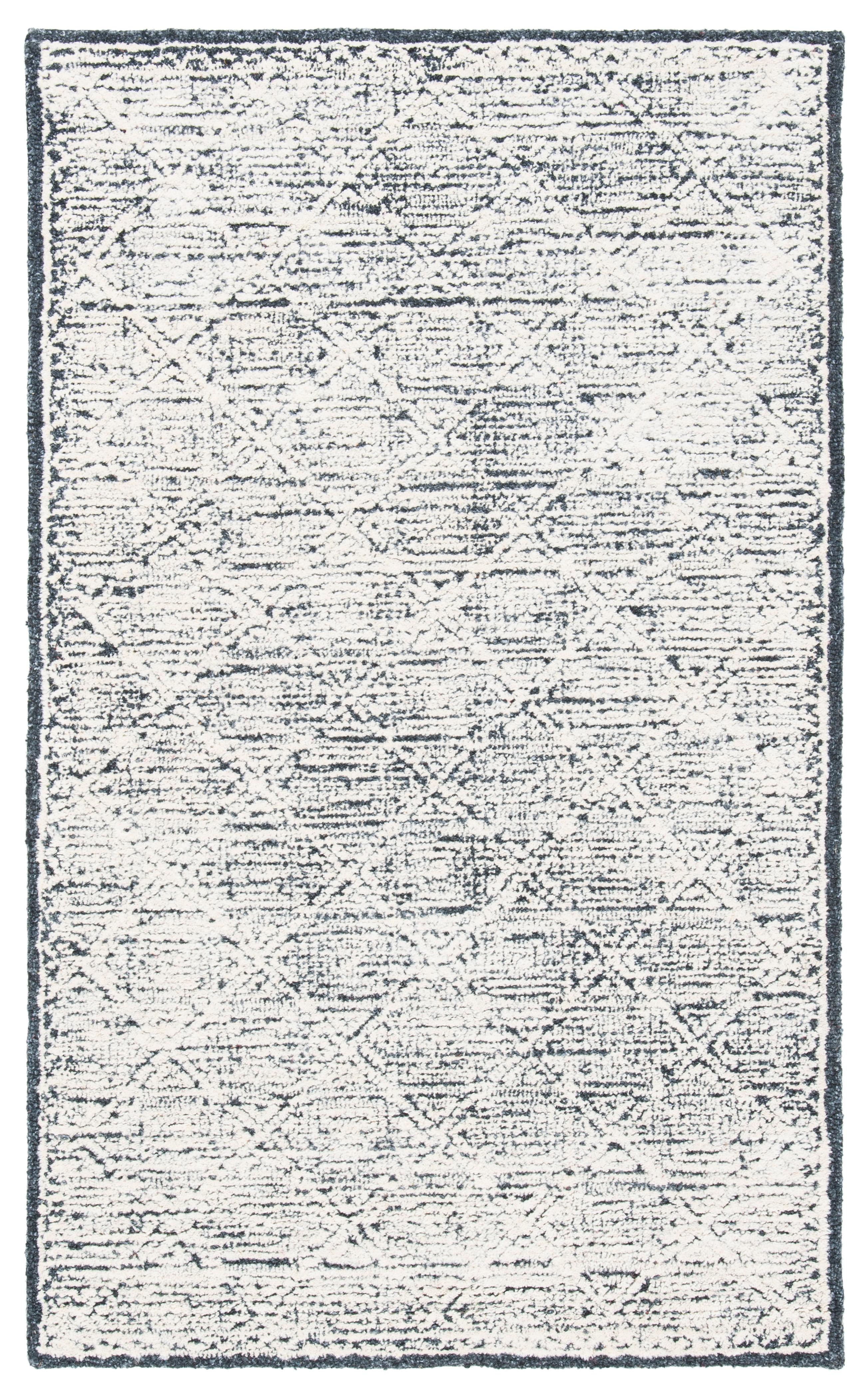 Roslyn ROS801 Hand Tufted Area Rug - Black/Ivory - 3'x5' - Safavieh.