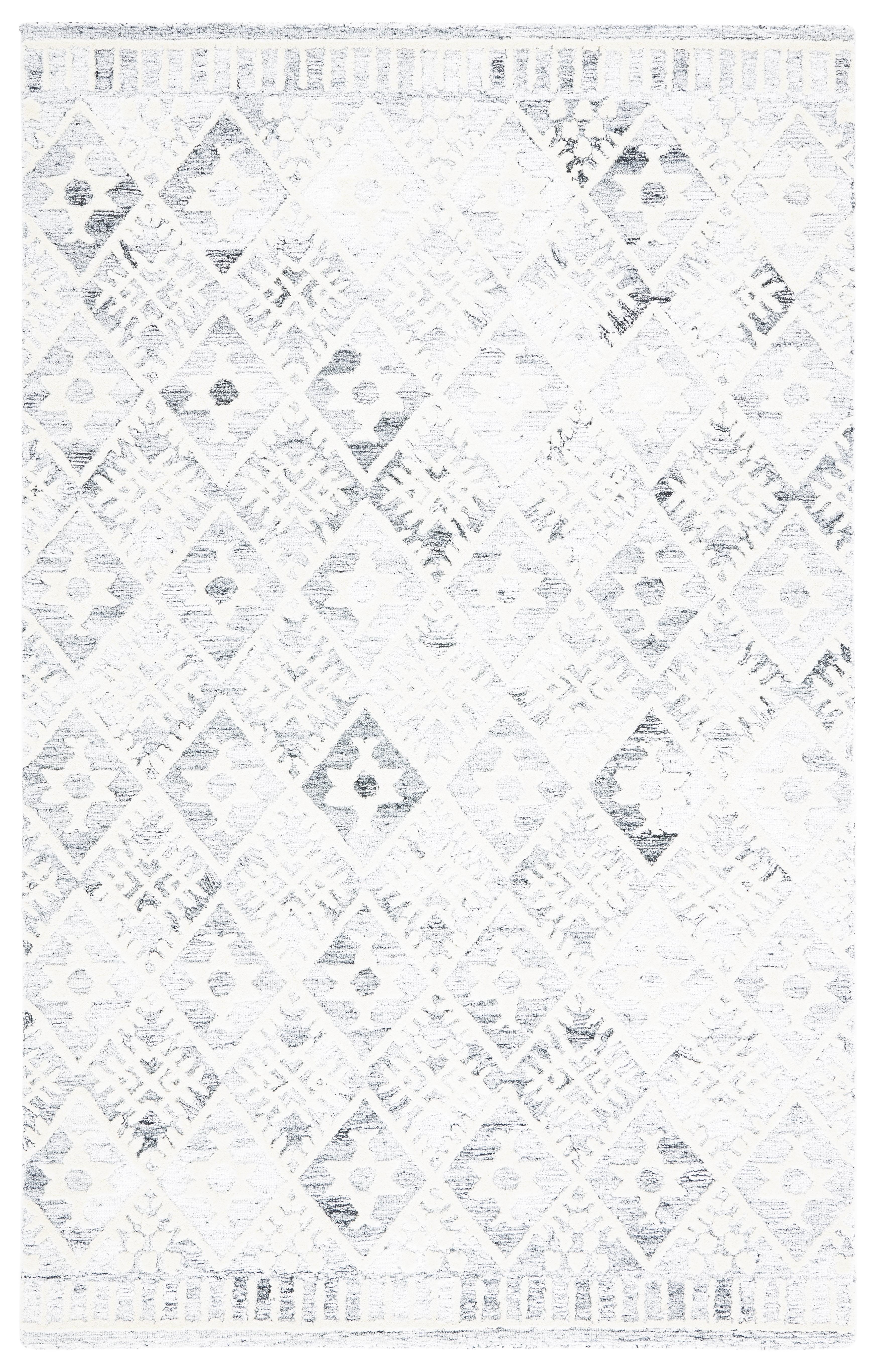 Roslyn ROS803 Hand Tufted Area Rug - Grey/Ivory - 5'x8' - Safavieh.