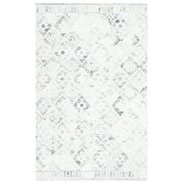 Roslyn ROS803 Hand Tufted Area Rug - Grey/Ivory - 6'x9' - Safavieh.