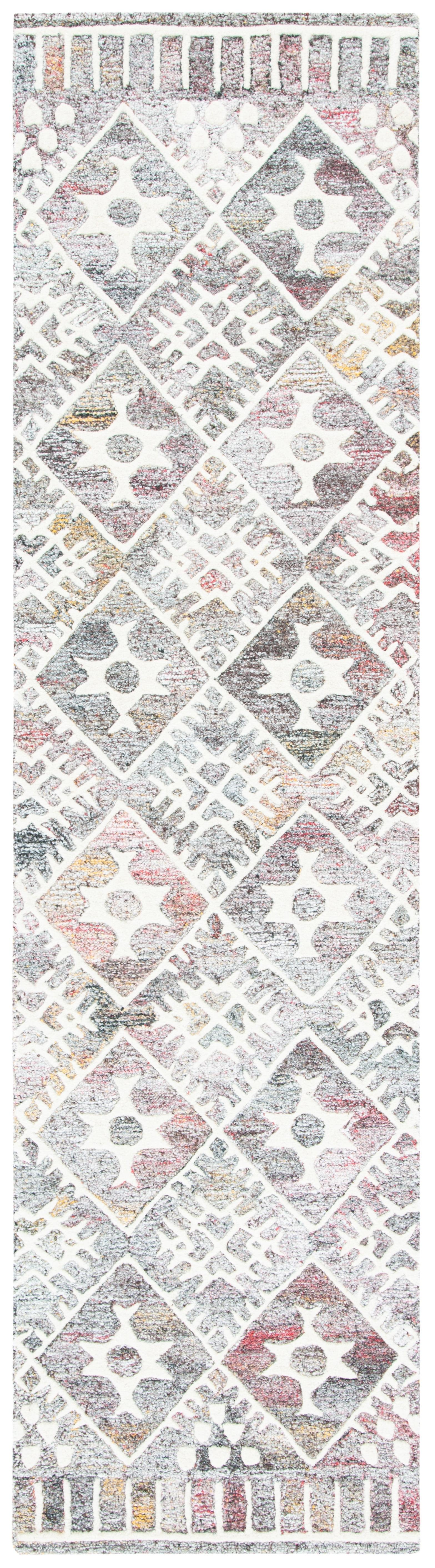 Roslyn ROS803 Hand Tufted Runner Rug - Red/Ivory - 2'3"x9' - Safavieh.