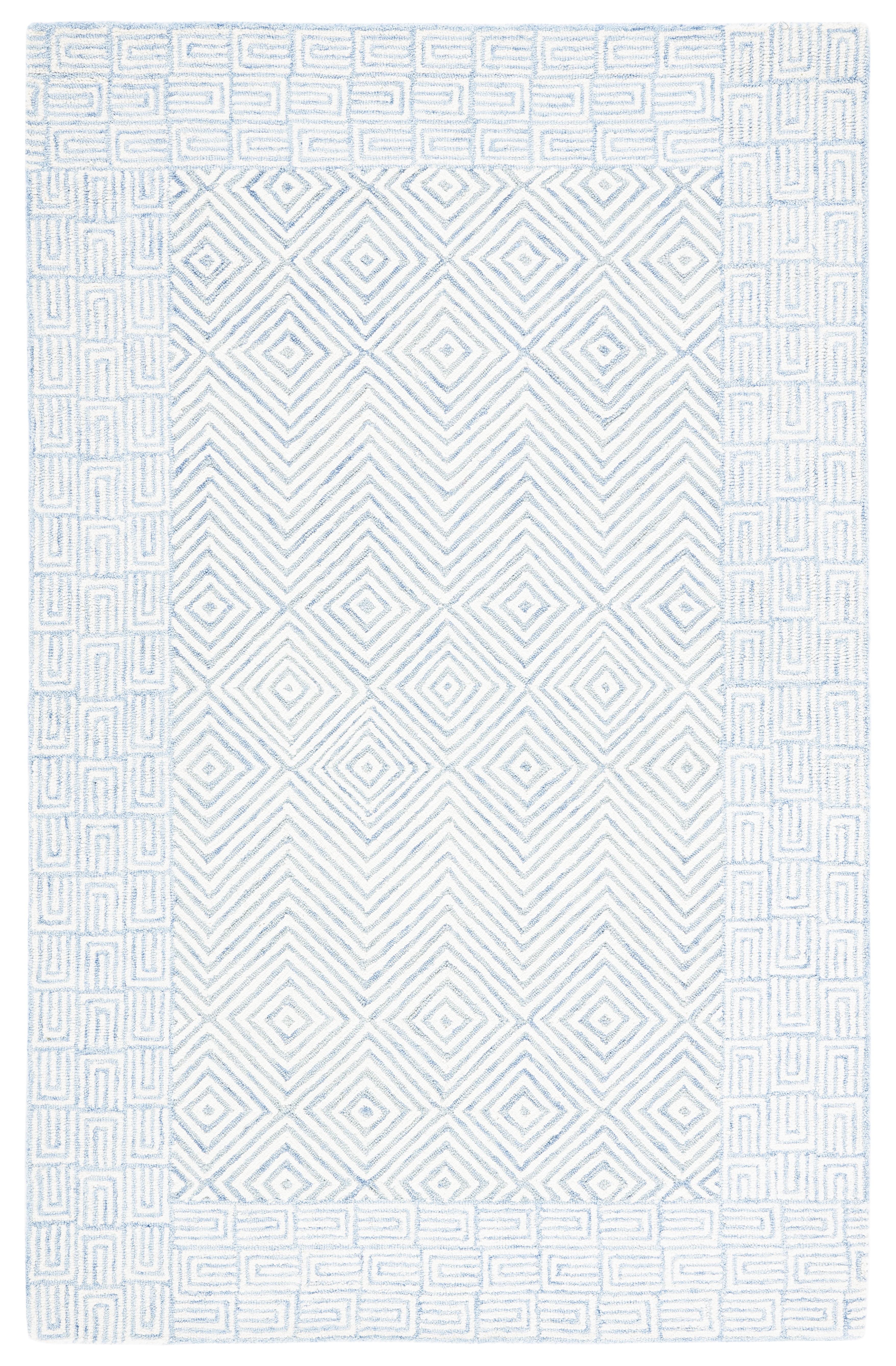 Roslyn ROS353 Hand Tufted Area Rug - Light Blue/Ivory - 5'x8' - Safavieh.