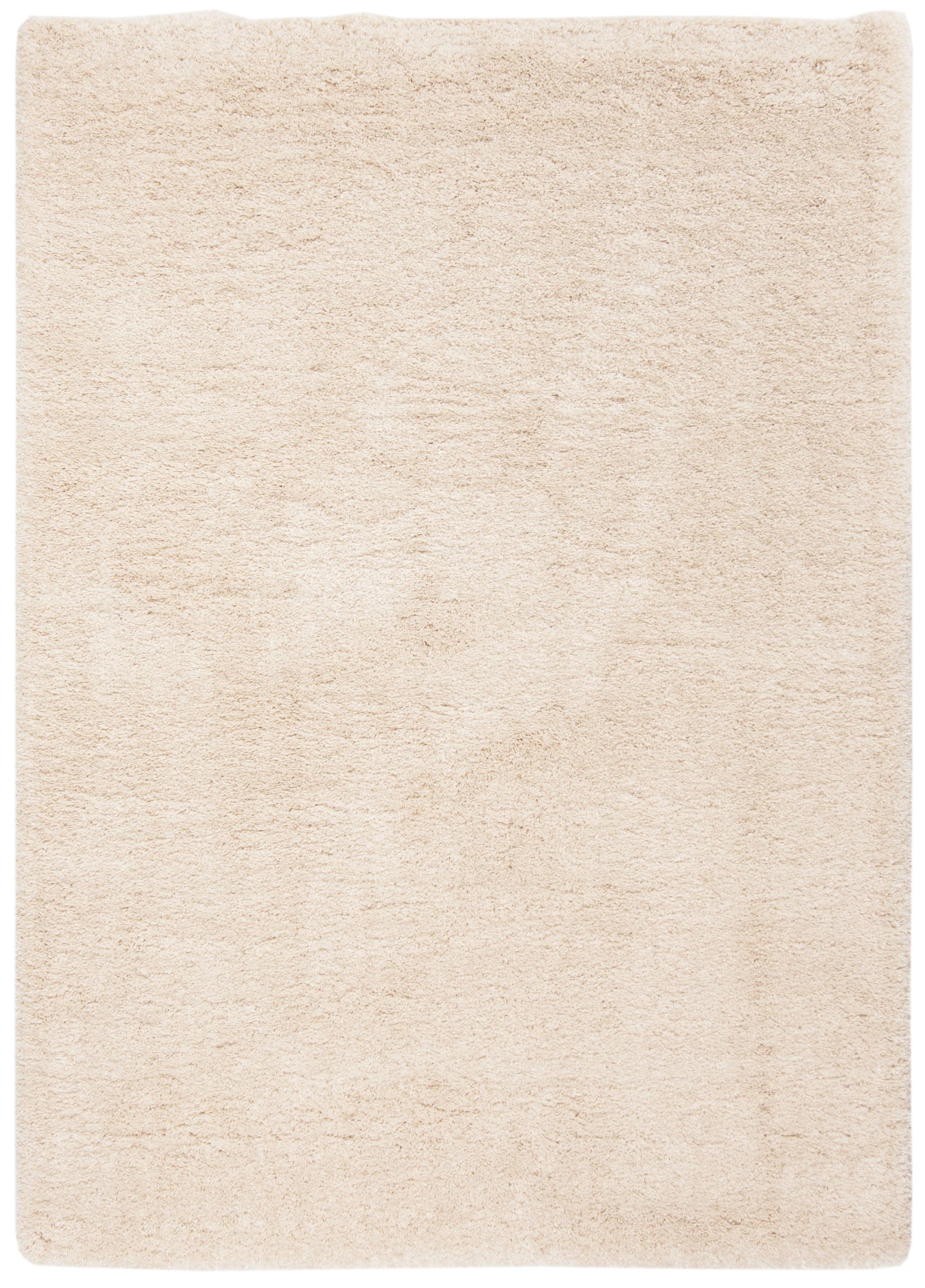 SAFAVIEH Royal Hartley Solid Plush Shag Area Rug, Beige, 5'3" x 7'6"