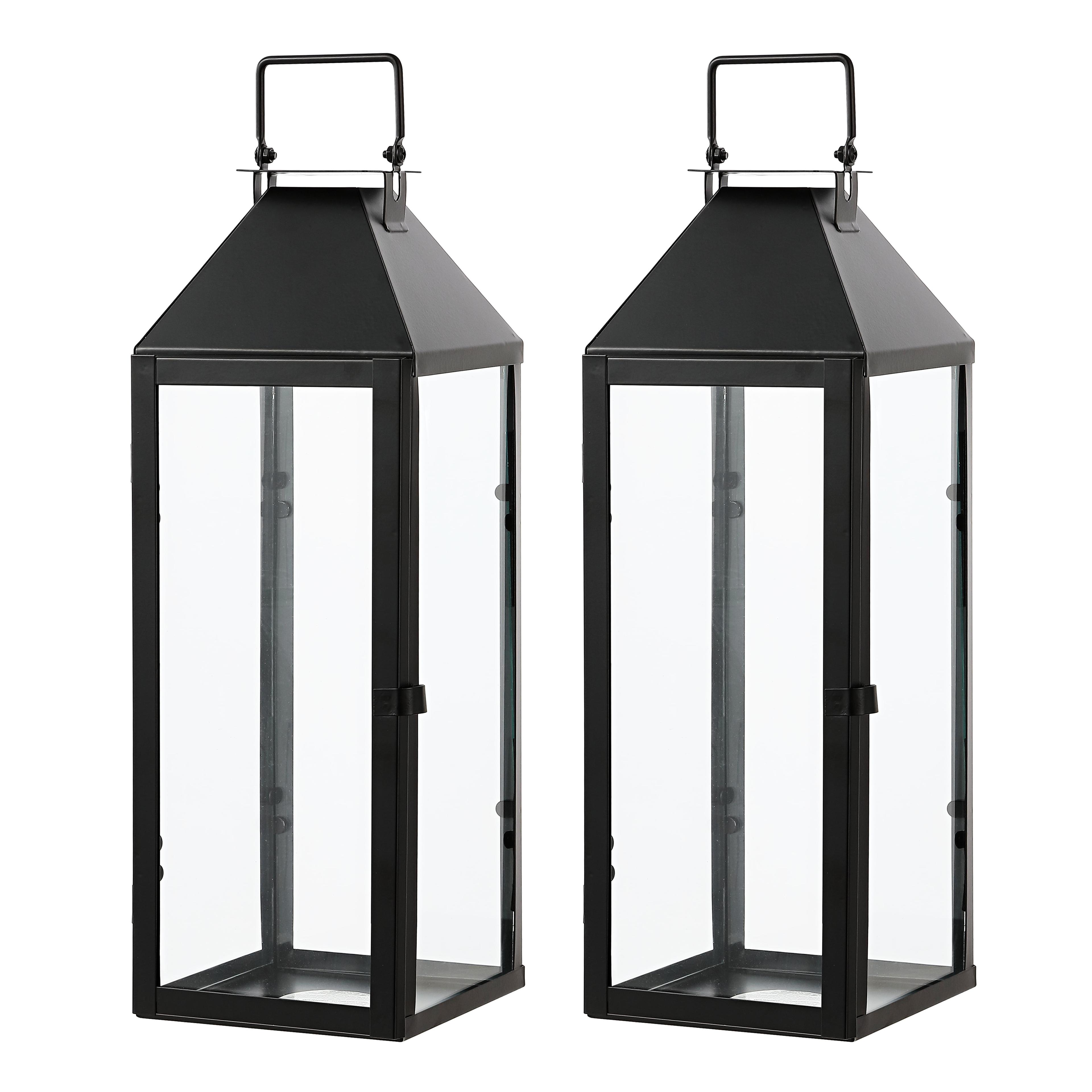 Safavieh Ruane 17.5'' No Power Source Required / Manual Outdoor Lantern (Set of 2)