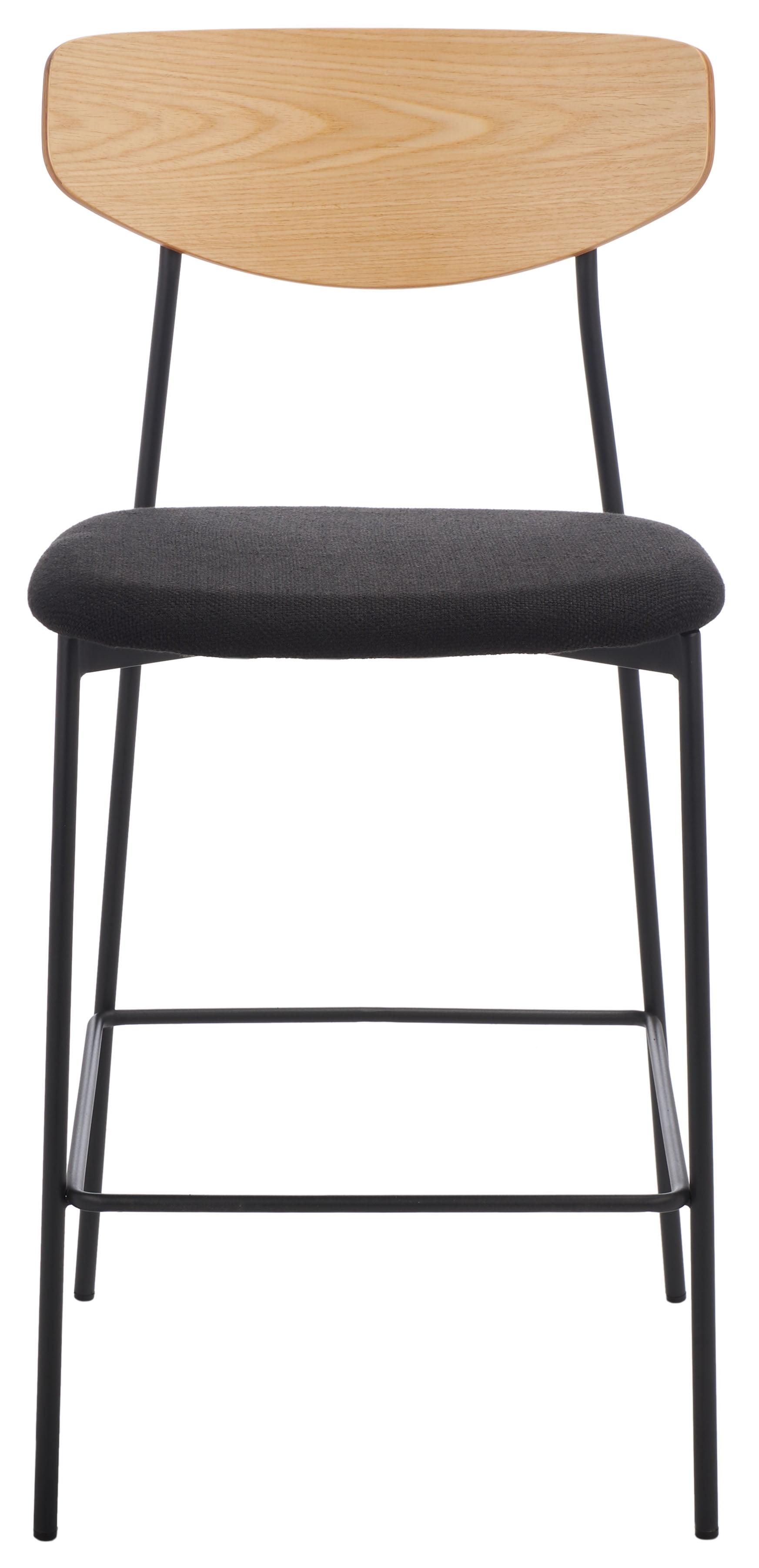 SAFAVIEH Ryker Scandinavian Counter Stool, Oak/Black (20.3 in. W x 20 in. D x 39 in. H)