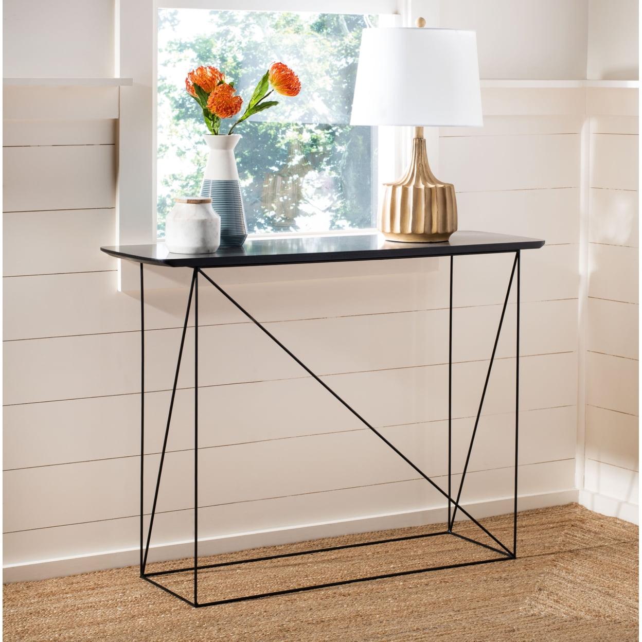 SAFAVIEH Rylee Rectangle Console Table Dark Grey / Black