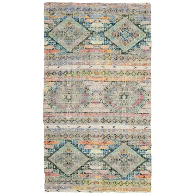 Saffron SFN567 Hand Loomed Indoor Accent Rug - Cream/Blue - 3'x5' - Safavieh