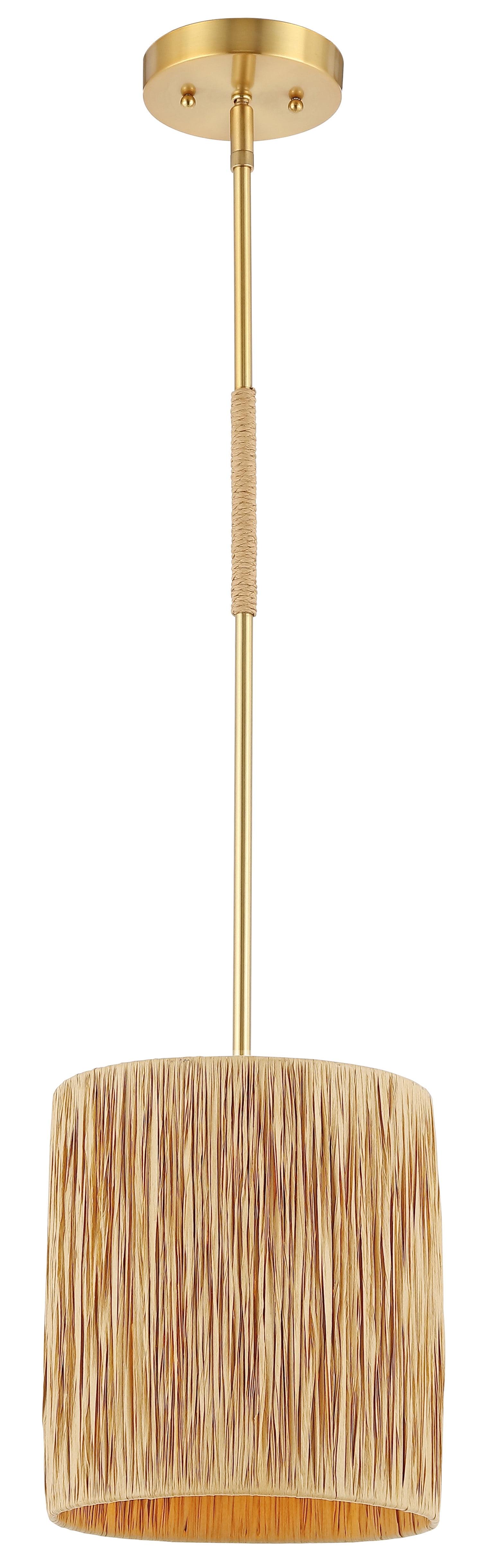 Saija 9" Pendant - PND4189 - Natural/Gold - Safavieh