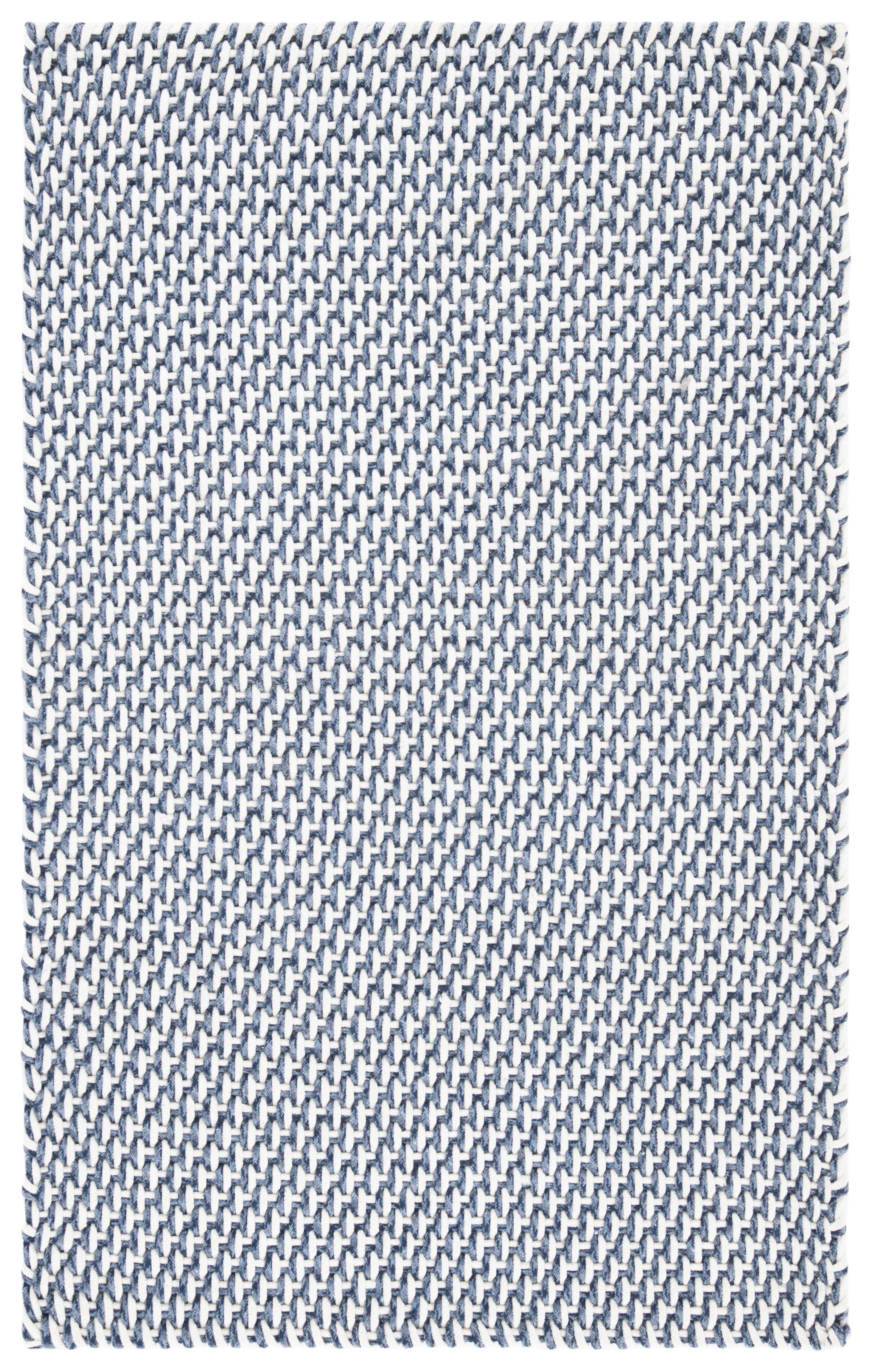 Salem SLM102 Hand Woven Area Rug - Dark Blue - 4'x6' - Safavieh.