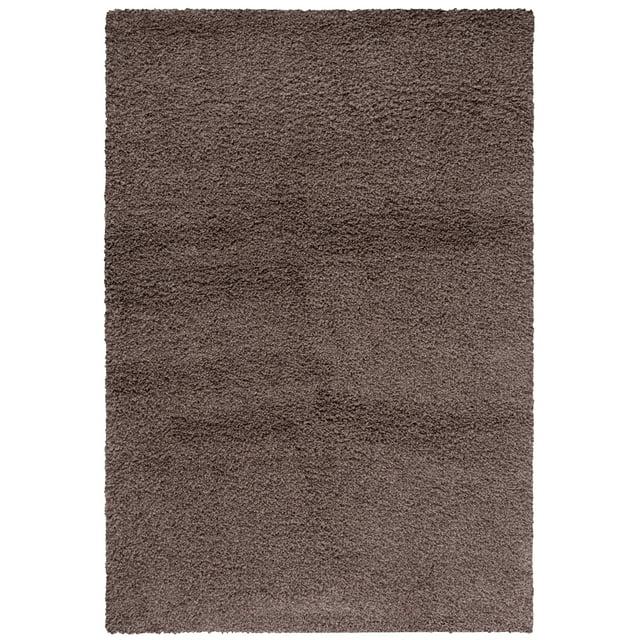 Santa Monica Shag SGN725 Power Loomed Indoor Area Rug - Taupe - 4'x6' - Safavieh