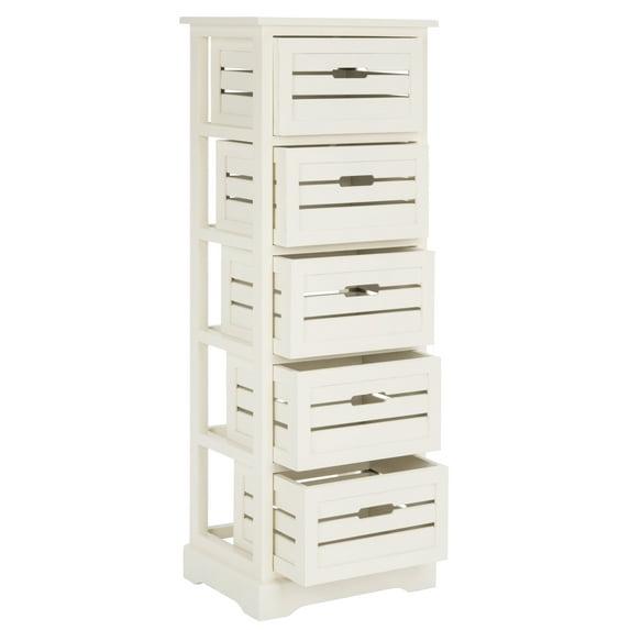Samara 5 Drawer Cabinet - AMH5714 - Distressed Cream - Safavieh Couture