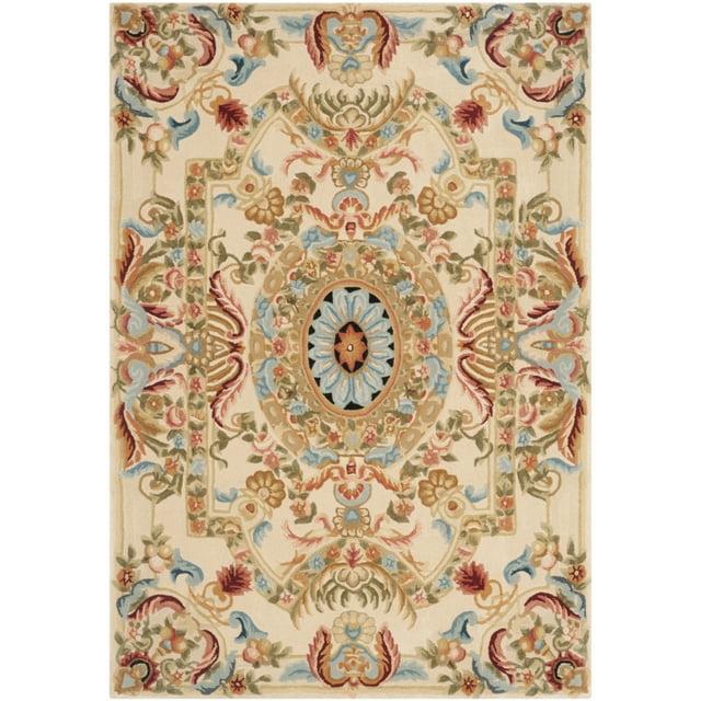 Savonnerie SAV202 Hand Tufted Area Rug - Sage/Beige - 4'x6' - Safavieh.