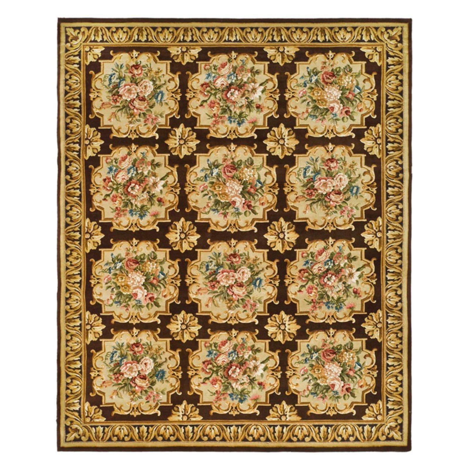 SAFAVIEH Savonnerie Bethanie Bordered Oriental Wool Area Rug, Multi, 9' x 12'