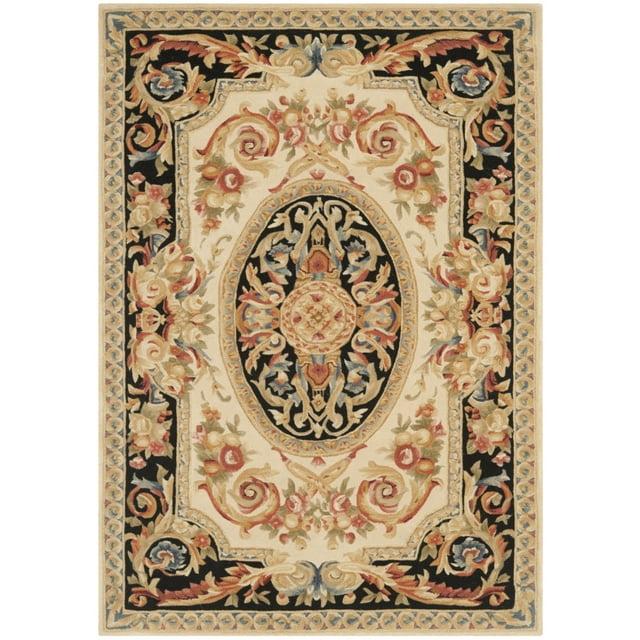 Savonnerie SAV206 Hand Tufted Area Rug - Ivory/Gold - 4'x6' - Safavieh.