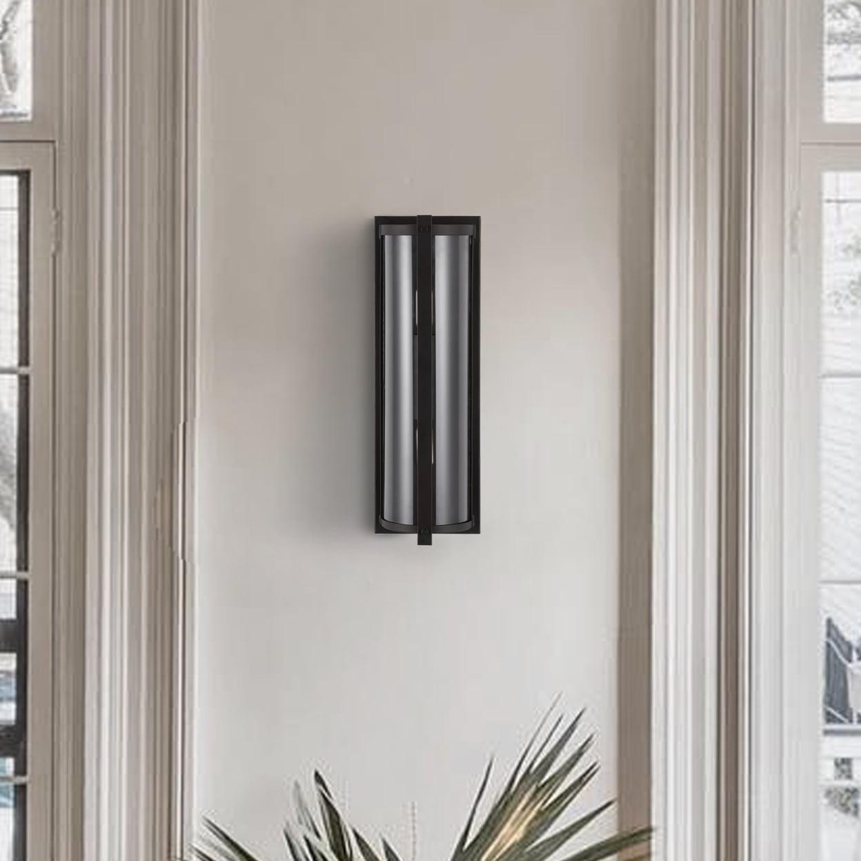 Brookes Contemporary Brass Gold 3-Light Wall Sconce with Cotton Shades
