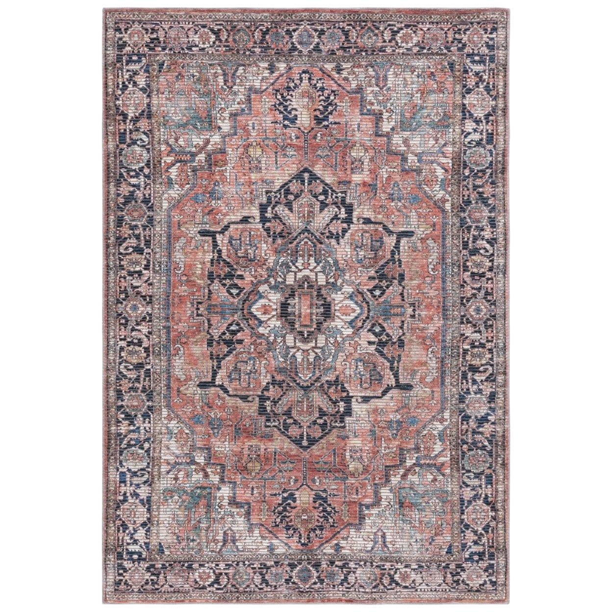 Serapi SEP624 Power Loomed Indoor Area Rug - Rust/Navy - 9'x12' - Safavieh
