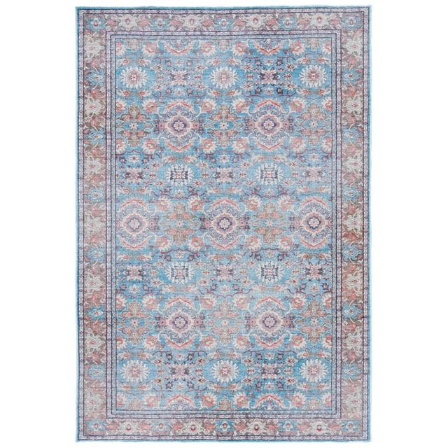 Serapi SEP584 Power Loomed Machine Washable Skid-Resistant Indoor Area Rug - Rust/Blue - 8'x10' - Safavieh
