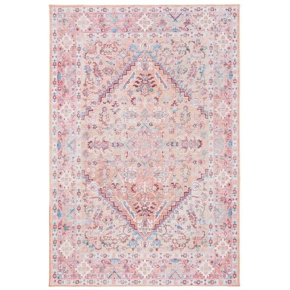 Serapi SEP515 Power Loomed Machine Washable Area Rug - Beige/Pink - 4'x6' - Safavieh.