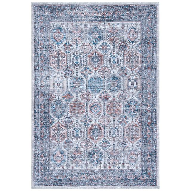 Serapi SEP520 Power Loomed Machine Washable Skid-Resistant Indoor Accent Rug - Ivory/Rust - 4'x6' - Safavieh