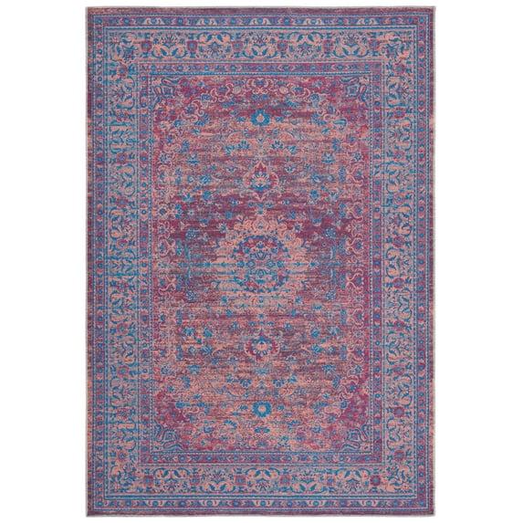 Serapi SEP550 Power Loomed Machine Washable Skid-Resistant Indoor Area Rug - Gold/Blue - 8'x10' - Safavieh