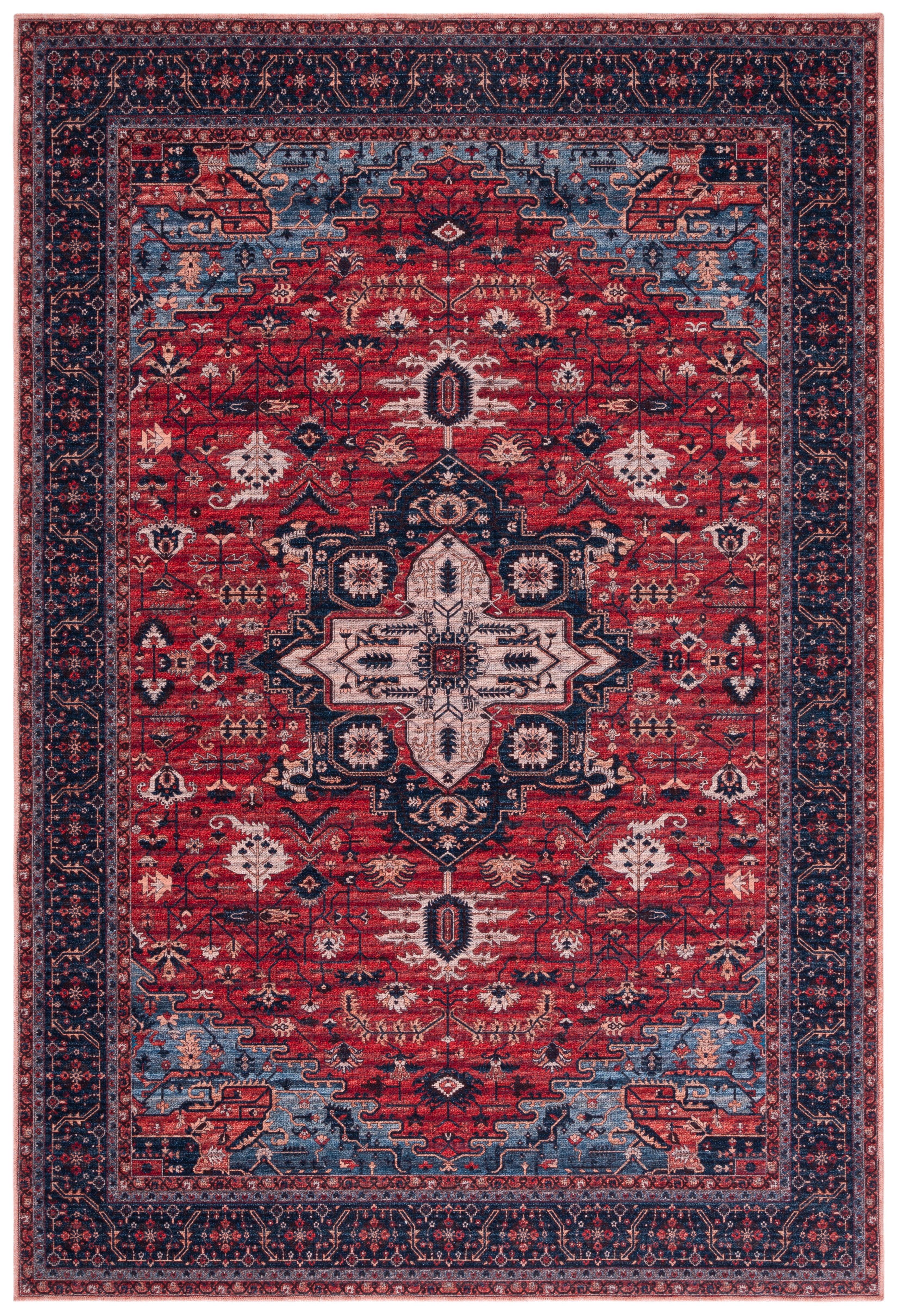 Mistana™ Chenier Oriental Red/Navy Area Rug