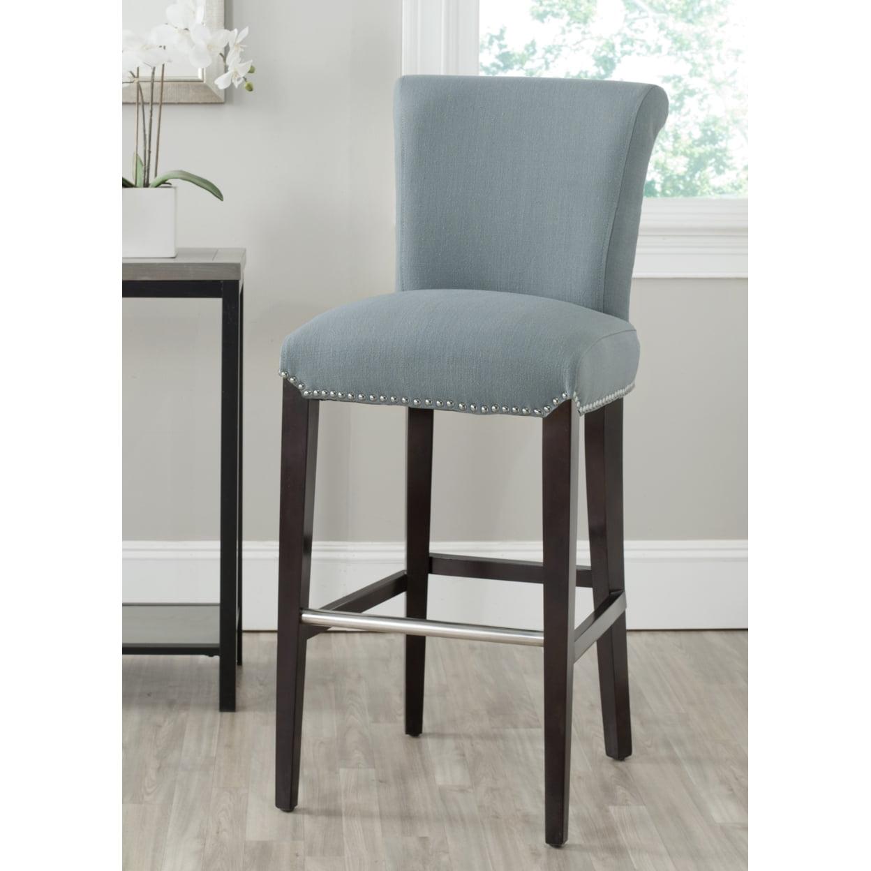 SAFAVIEH Seth Bar Stool Sky Blue