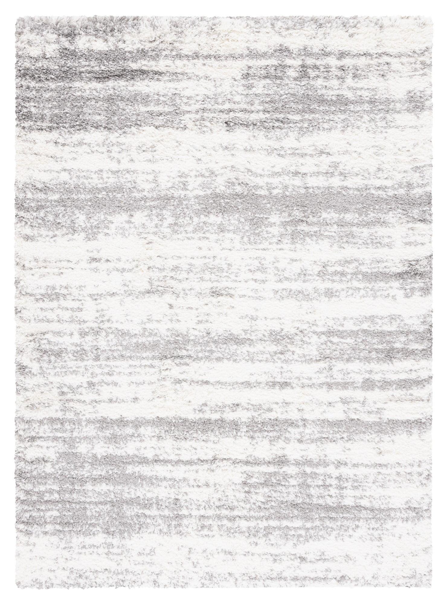Florida Shag SG471 Power Loomed Indoor Runner Rug - Creme/Creme - 2'3"x9' - Safavieh