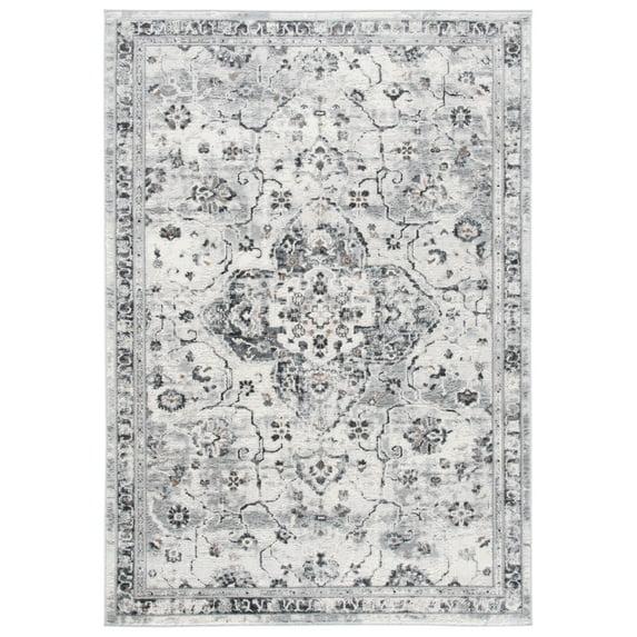 Isabella ISA936 Power Loomed Area Rug - Light Grey/Grey - 4'x6' - Safavieh.