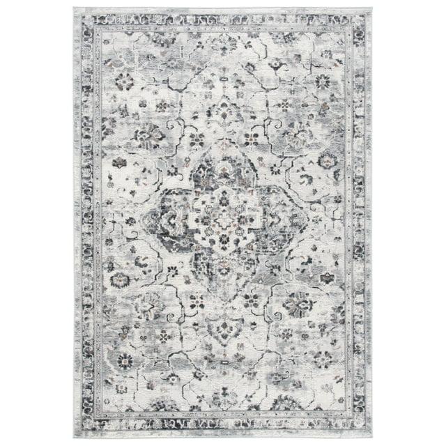 Isabella ISA936 Power Loomed Area Rug - Light Grey/Grey - 4'x6' - Safavieh.