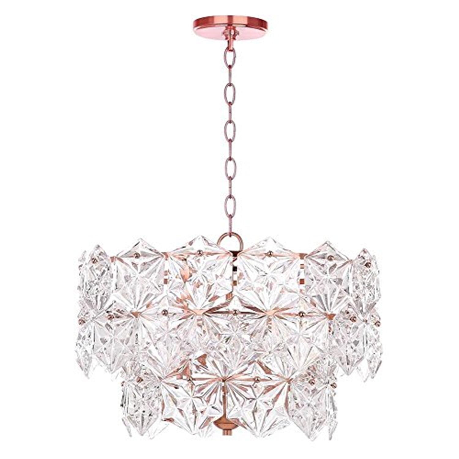 Sia 4 Light 19" Pendant - PND4001 - Clear/Copper - Safavieh