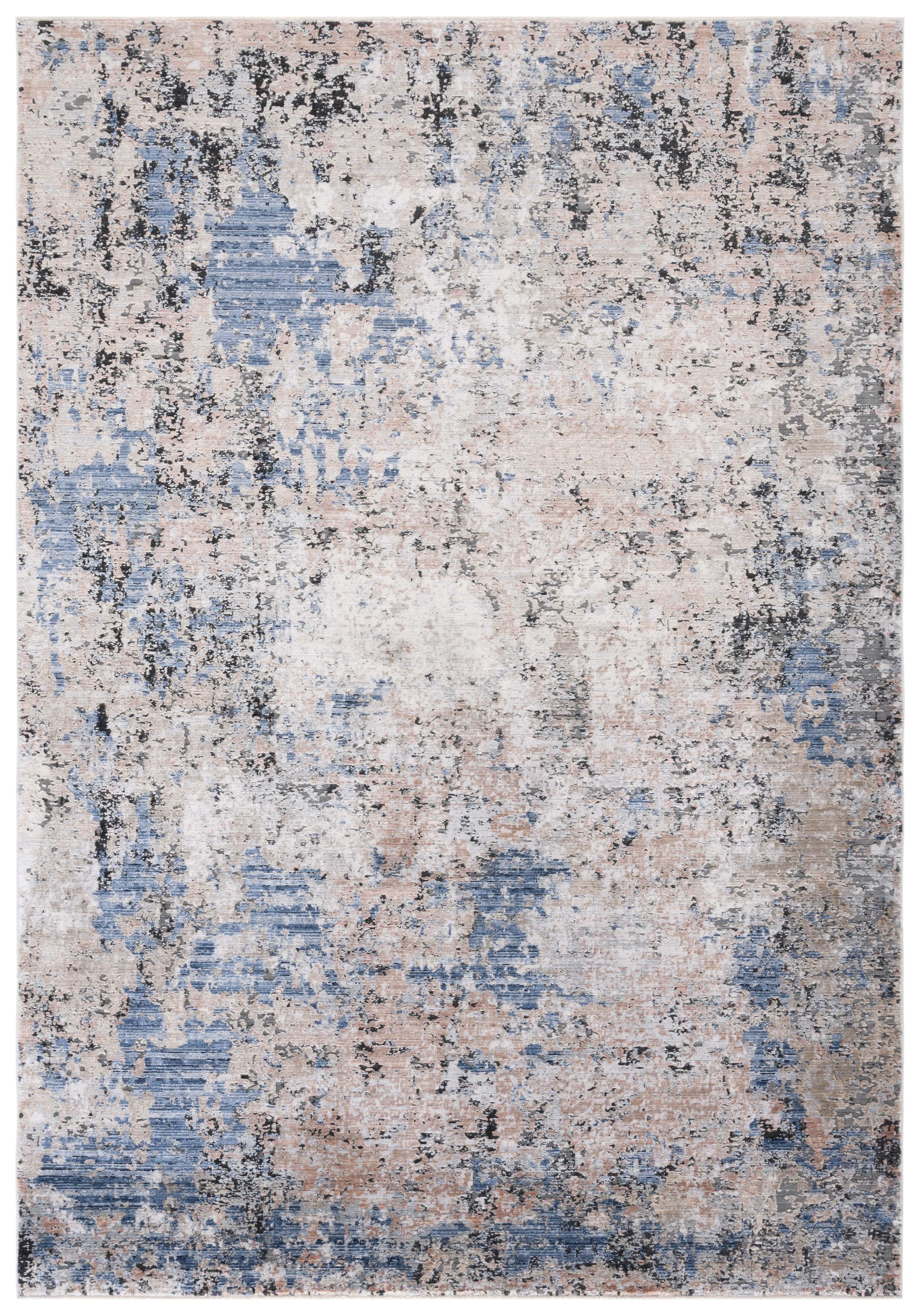 Signature SIG764 Power Loomed Area Rug - Blue/Rust - 6'x9' - Safavieh.