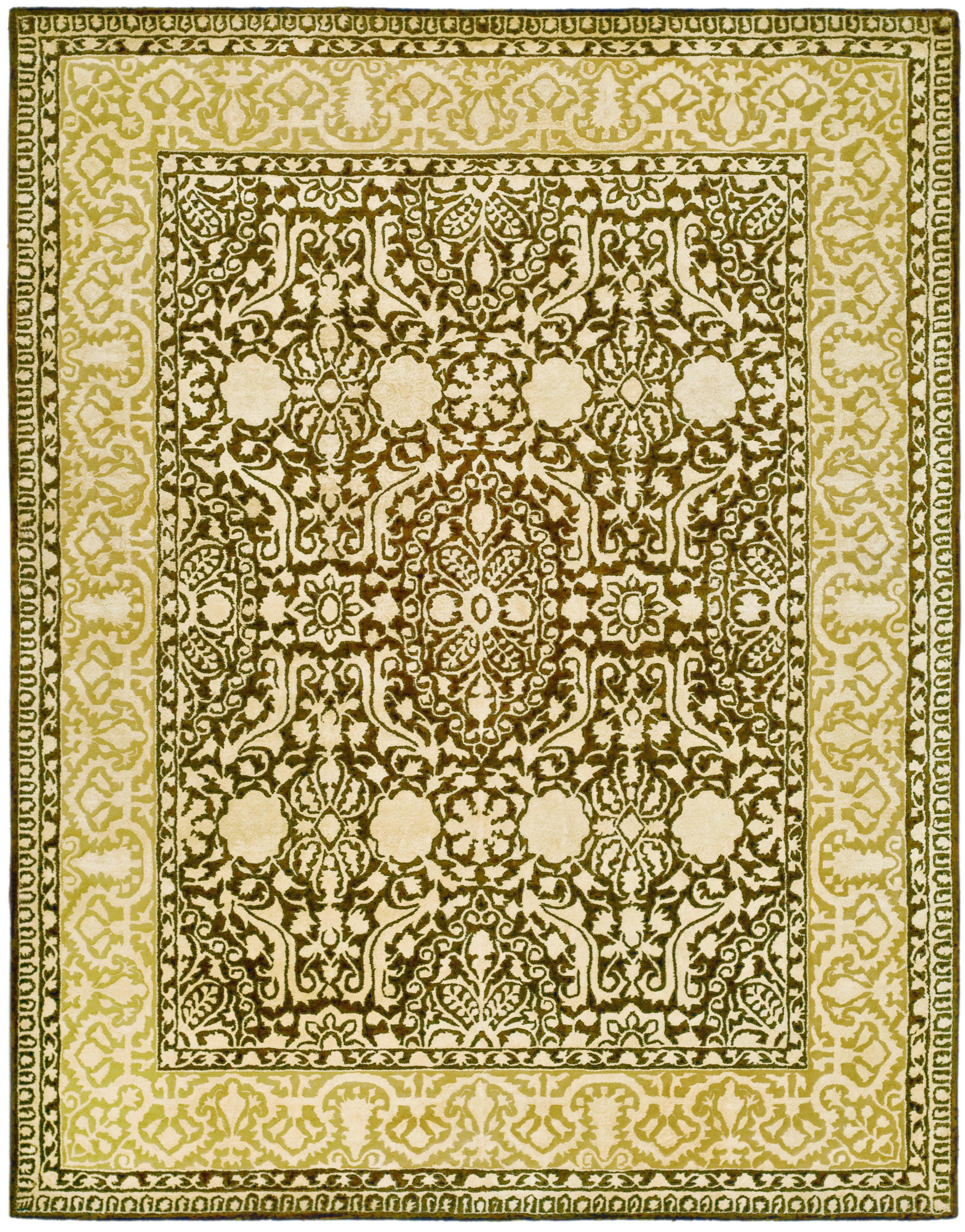 Silk Road SKR213 Hand Tufted Area Rug - Brown/Ivory - 8'3"x11' - Safavieh.