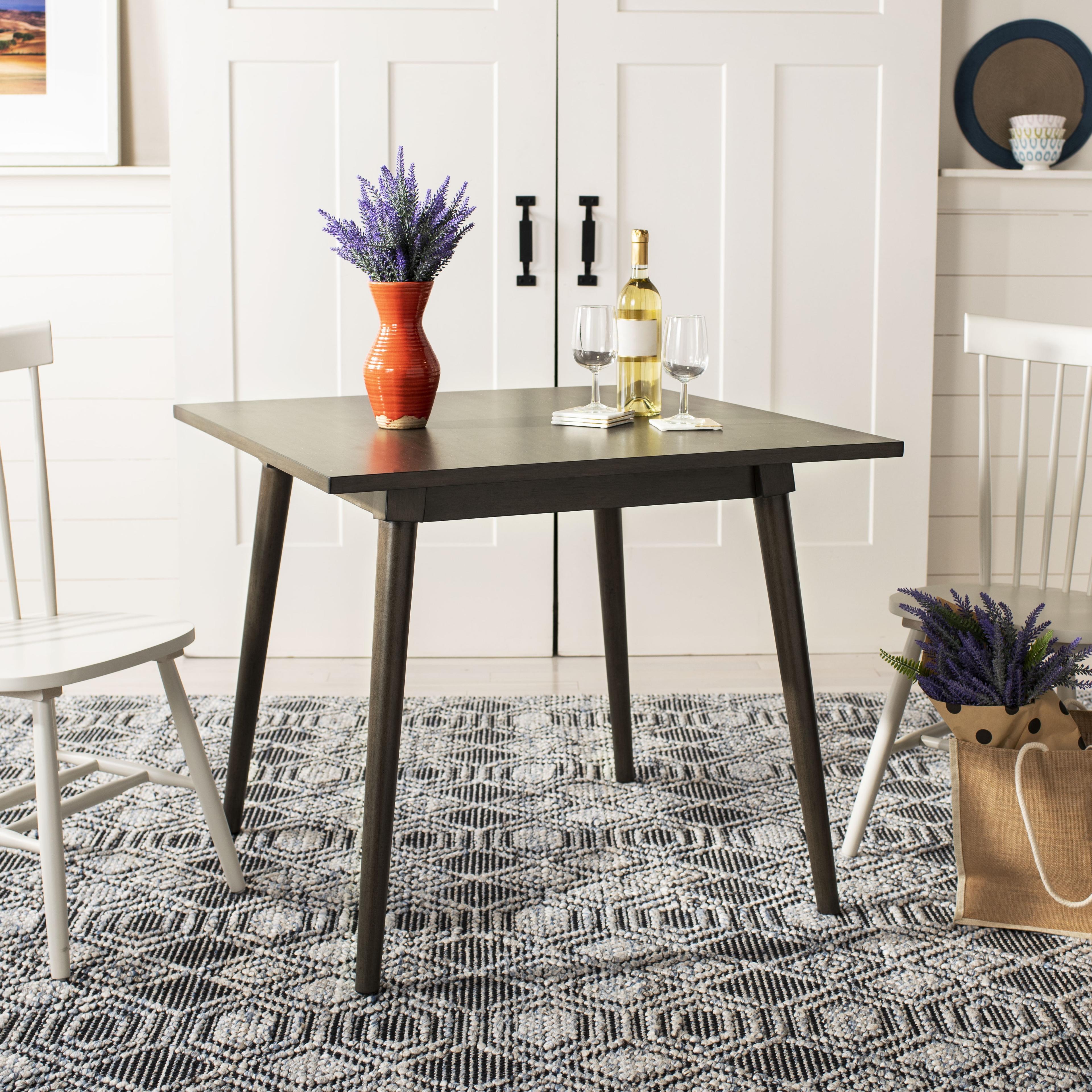 Simone 36" Transitional Square Dining Table in Dark Walnut