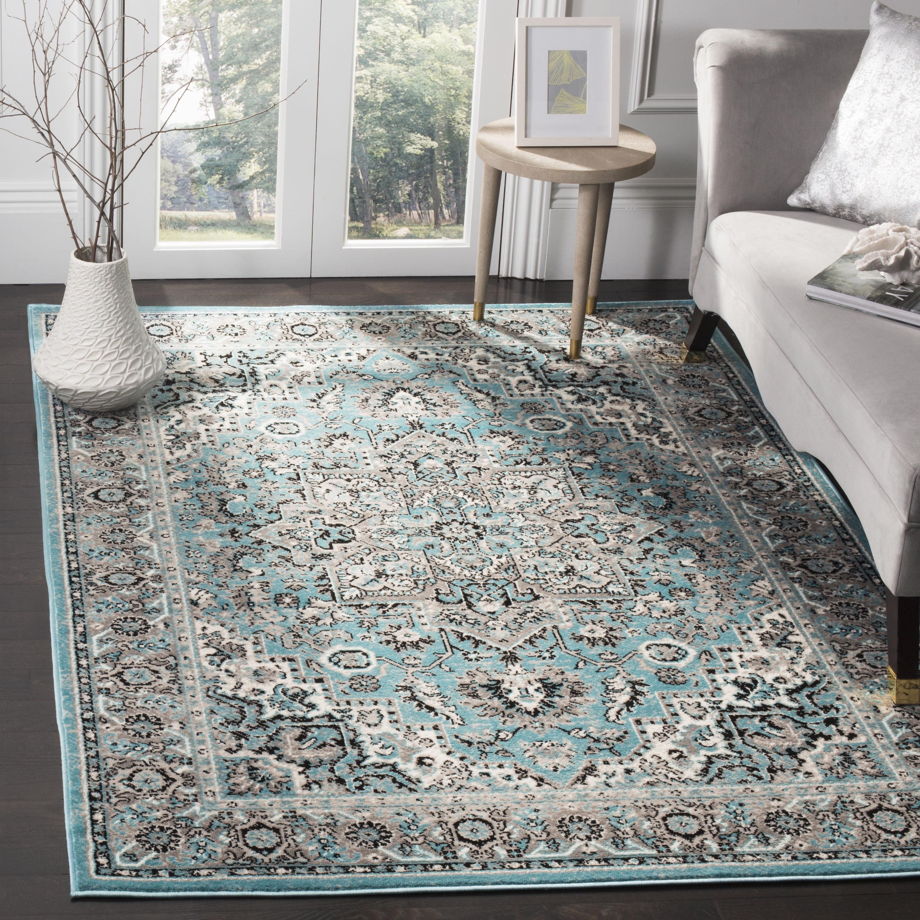 Skyler SKY126 Power Loomed Indoor Area Rug - Blue/Ivory - 5'1"x7'6" - Safavieh.