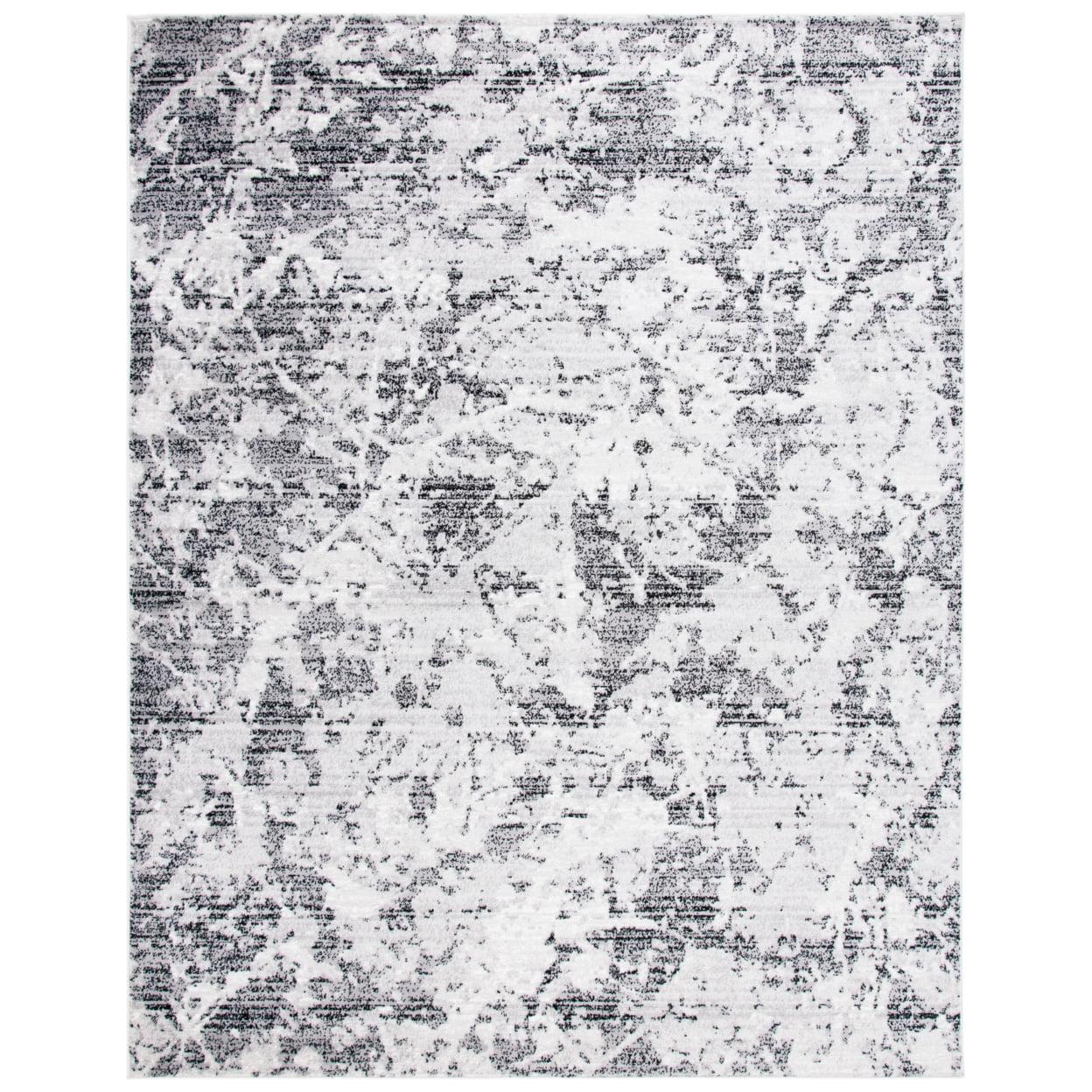 SAFAVIEH Skyler Joisse Distressed Area Rug, Charcoal/Ivory, 11' x 16'