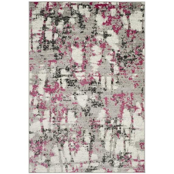 Skyler SKY193 Power Loomed Indoor Area Rug - Grey/Pink - 8'x10' - Safavieh