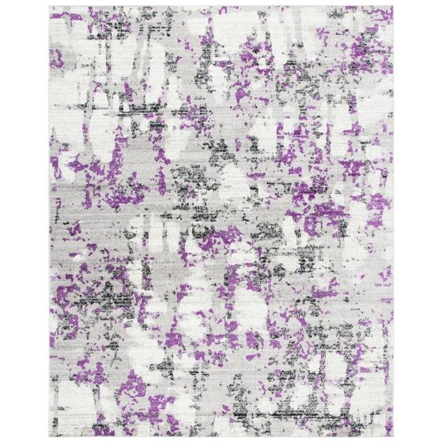 SAFAVIEH Skyler Langston Distressed Area Rug, Grey/Purple, 6' x 9'